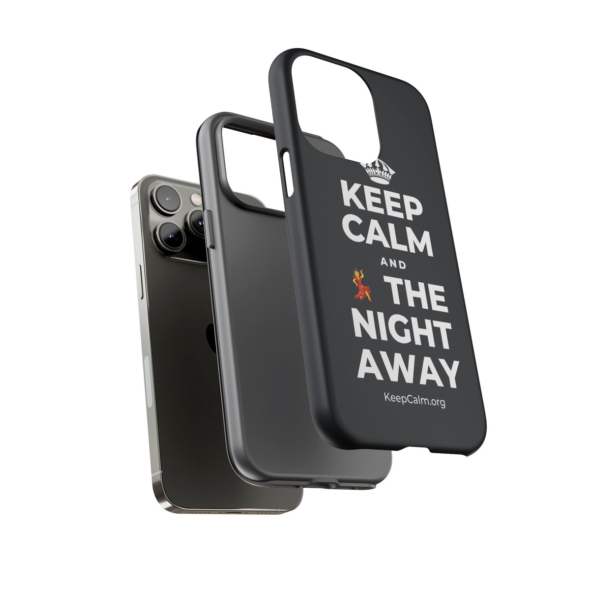 KEEP CALM AND 💃 THE NIGHT AWAY Phone Case (Dark)