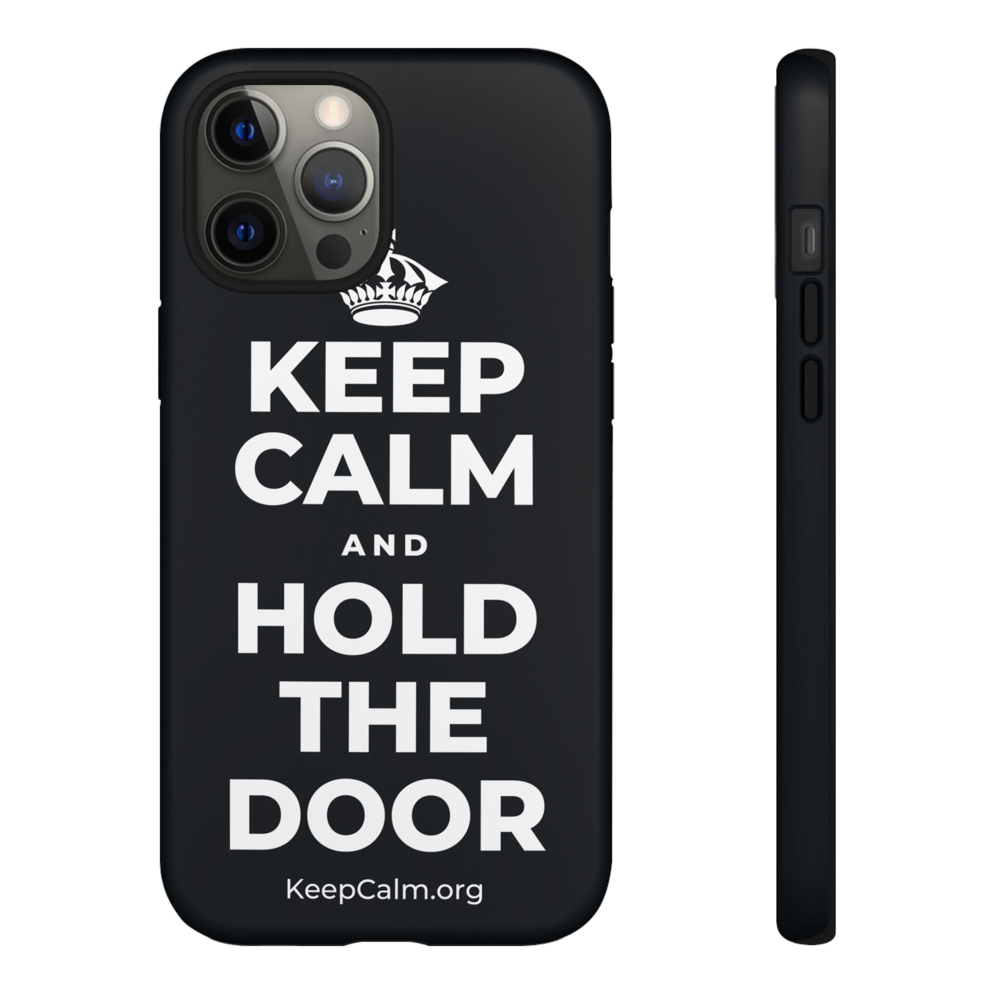 KEEP CALM AND HOLD THE DOOR Phone Case (Dark)