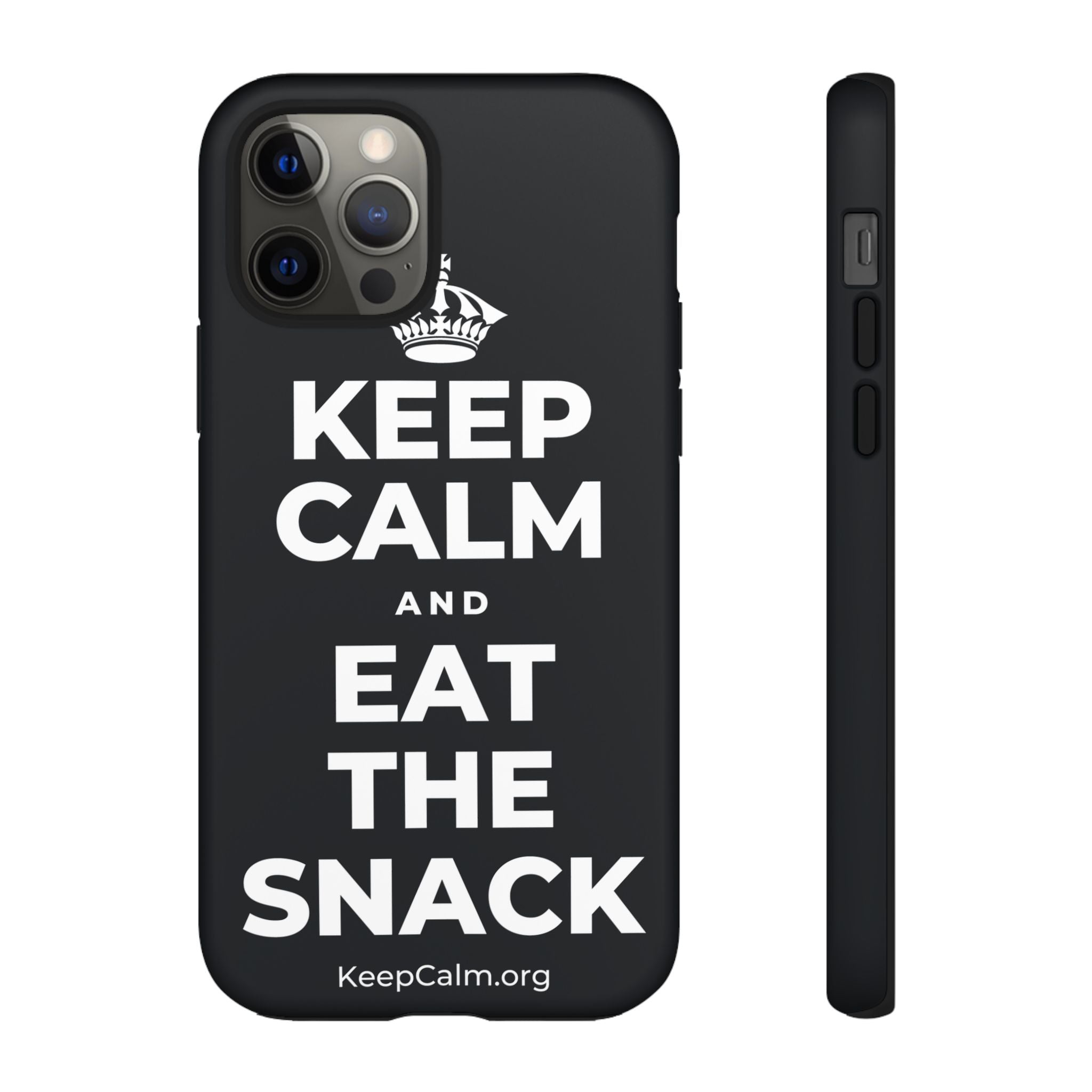 KEEP CALM AND EAT THE SNACK Phone Case (Dark)