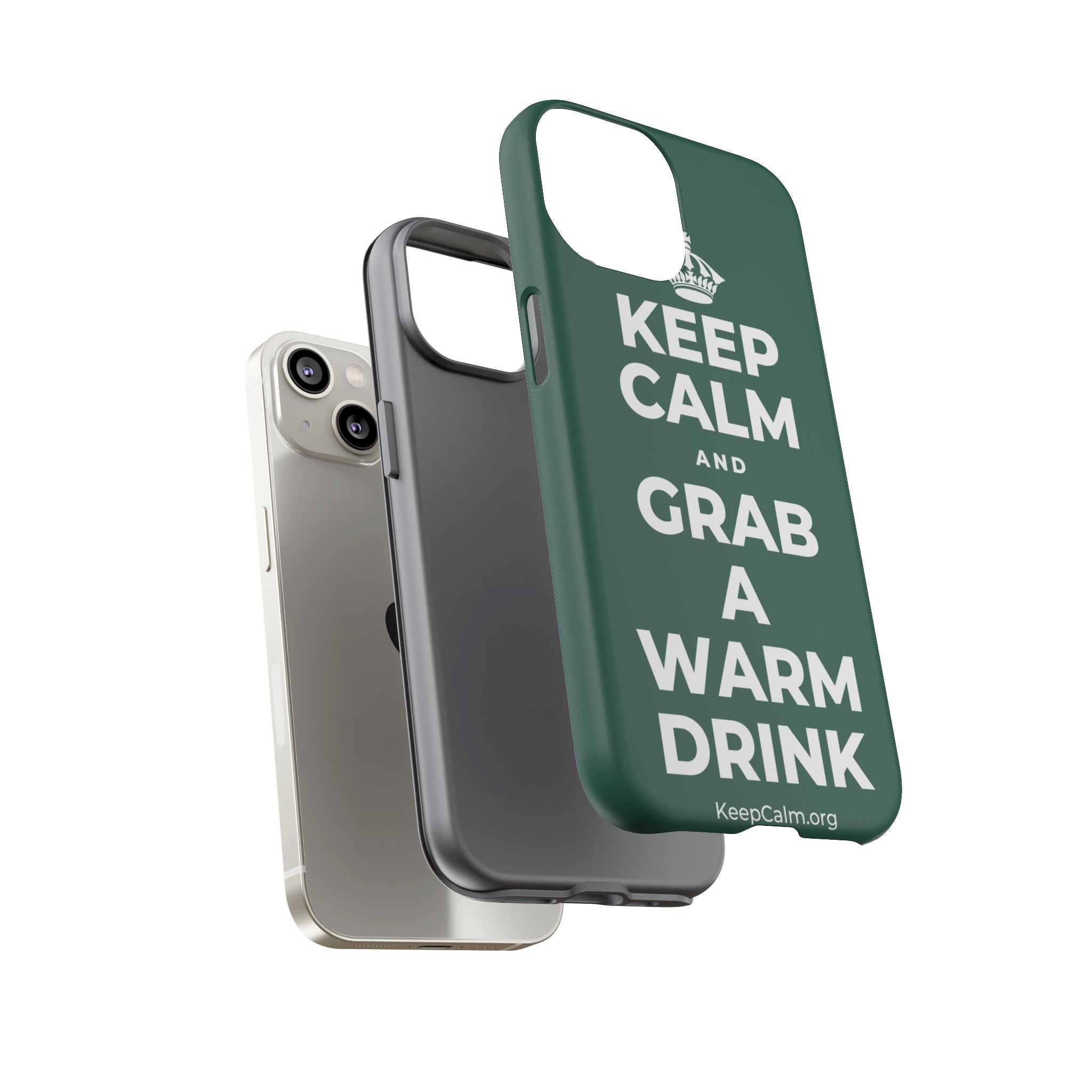 KEEP CALM AND GRAB A WARM DRINK Phone Case