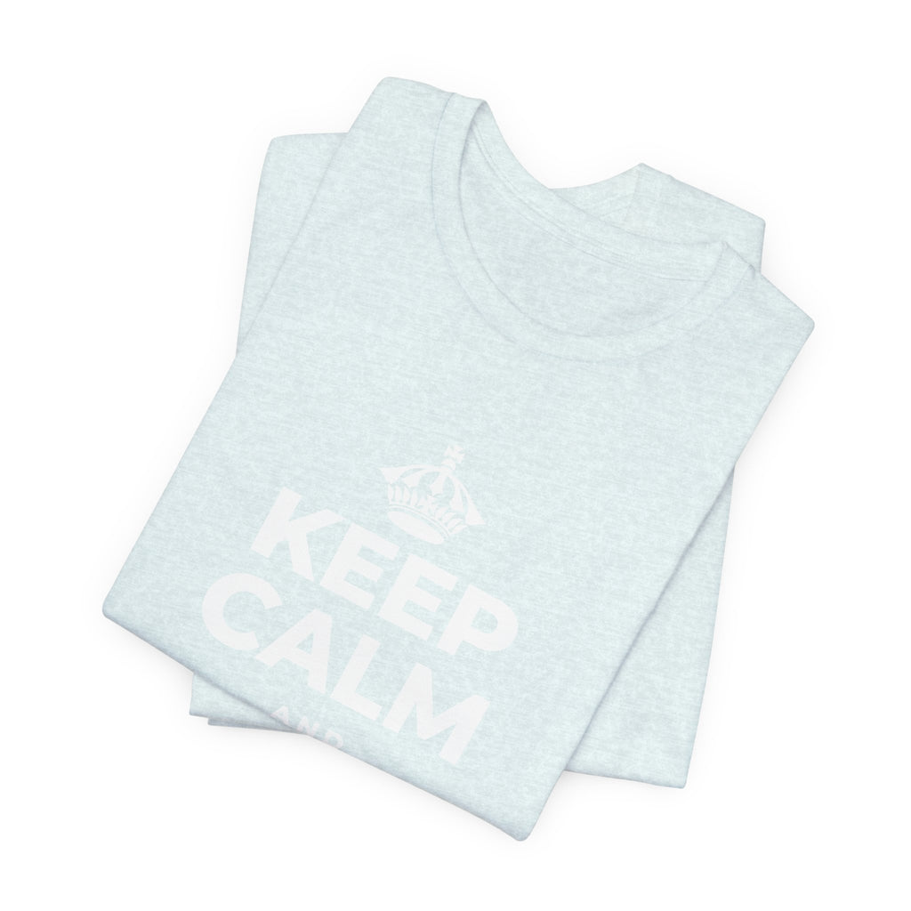KEEP CALM AND STAY WITH ME T-Shirt (Soft Cream–Heather Mauve)