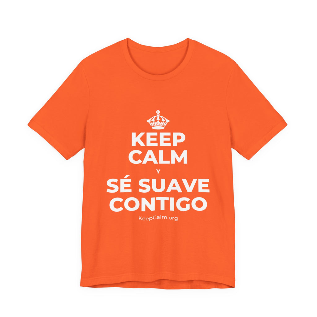 KEEP CALM Y SÉ SUAVE CONTIGO T-Shirt (Baby Blue–Silver)