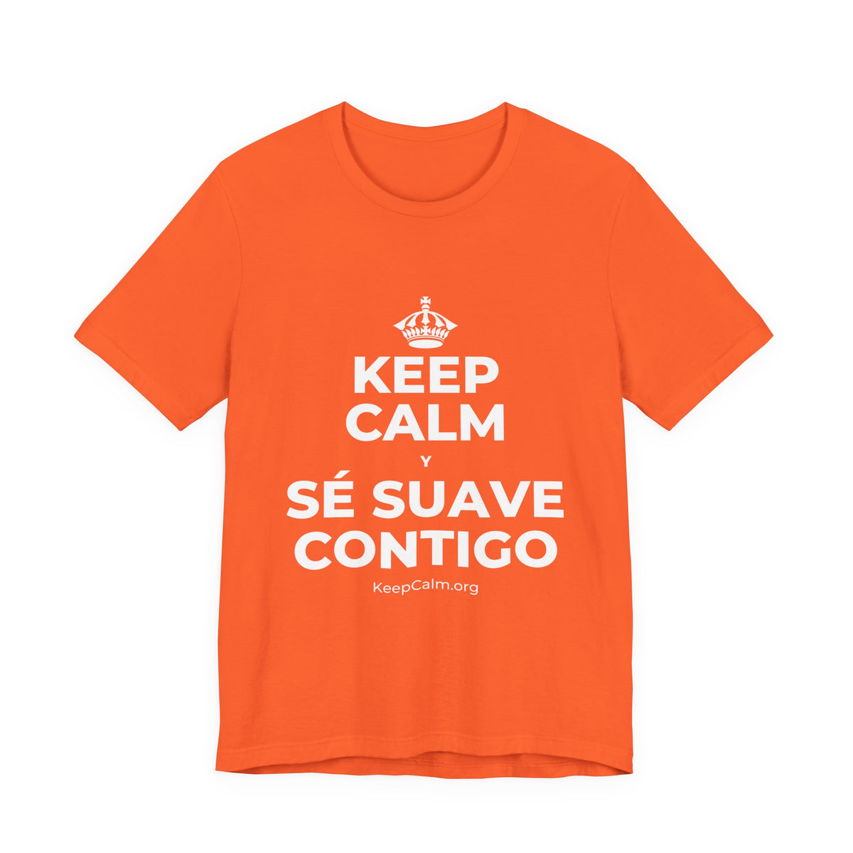 KEEP CALM Y SÉ SUAVE CONTIGO T-Shirt (Baby Blue–Silver)