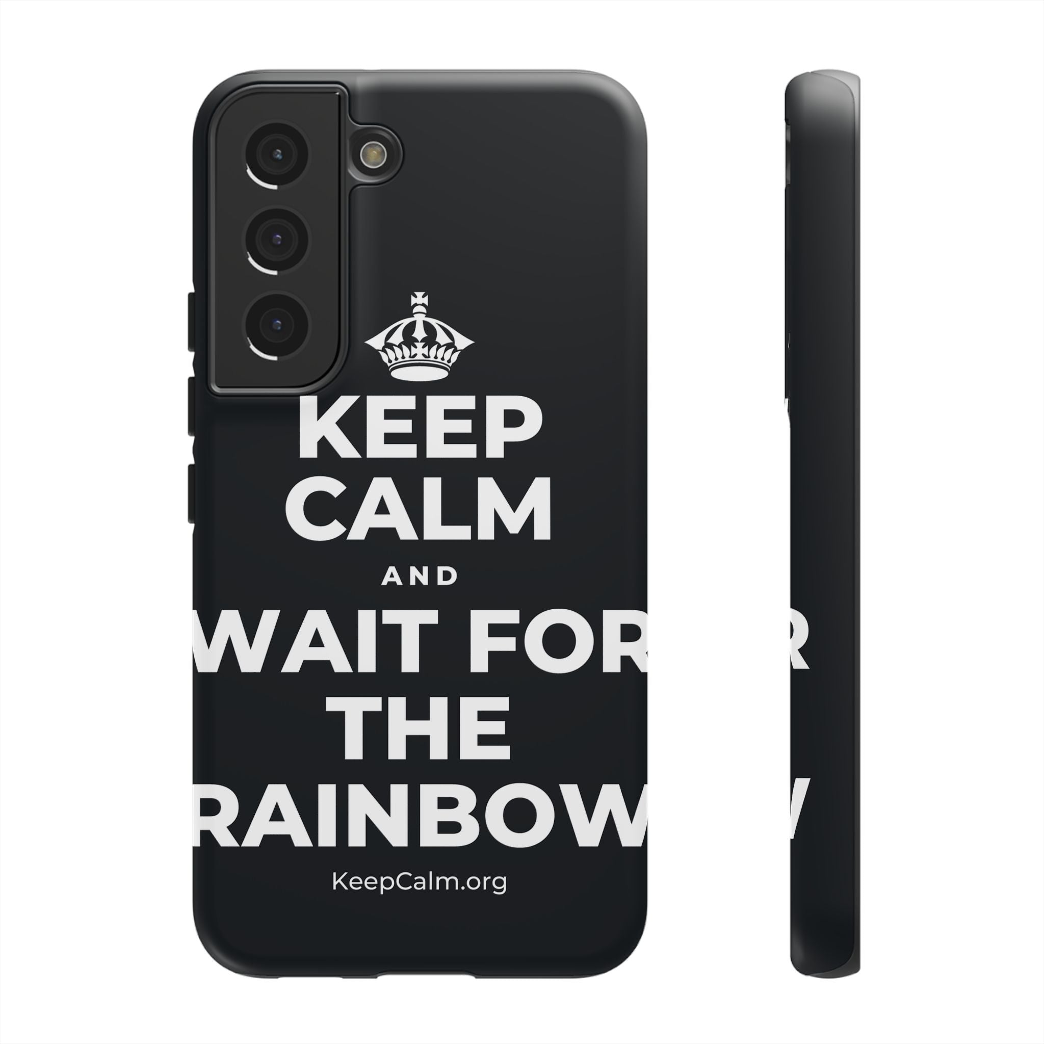 KEEP CALM AND WAIT FOR THE RAINBOW Phone Case (Dark)