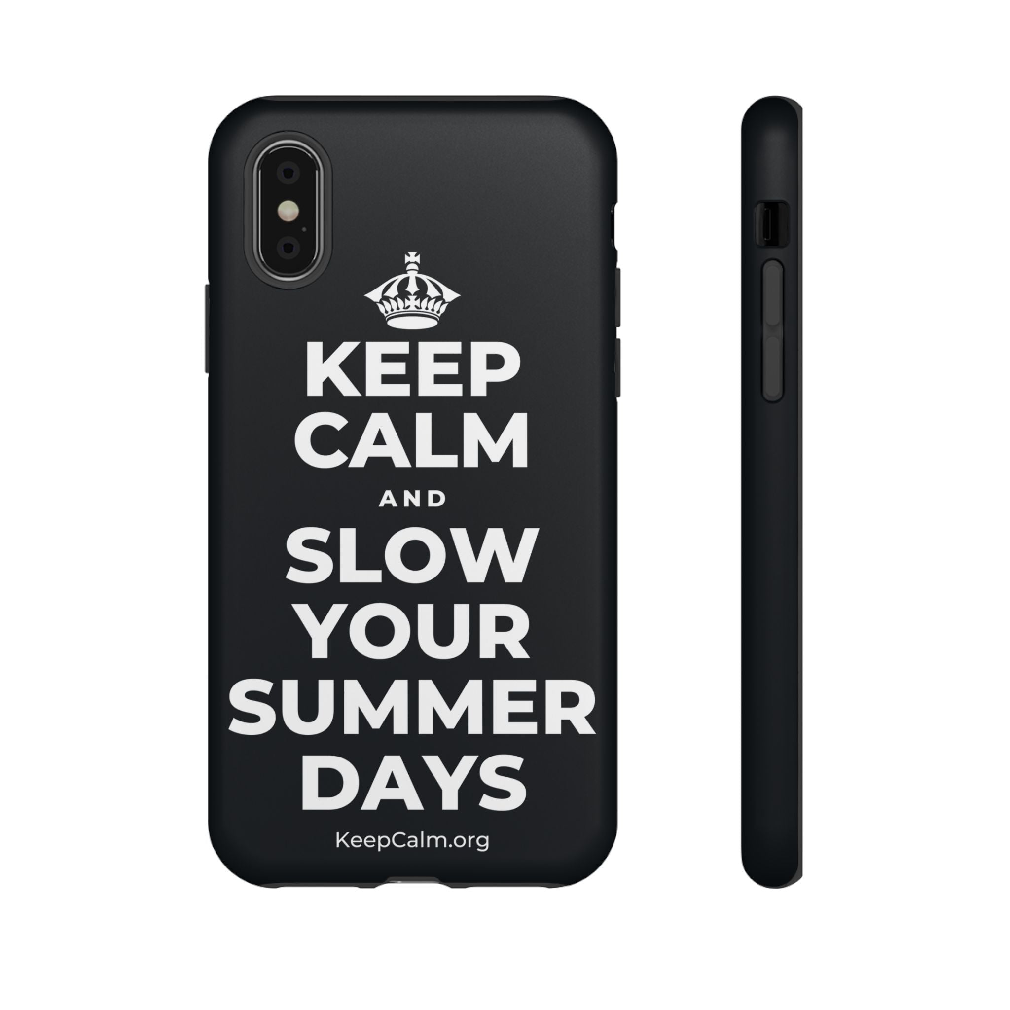 KEEP CALM AND SLOW YOUR SUMMER DAYS Phone Case (Dark)