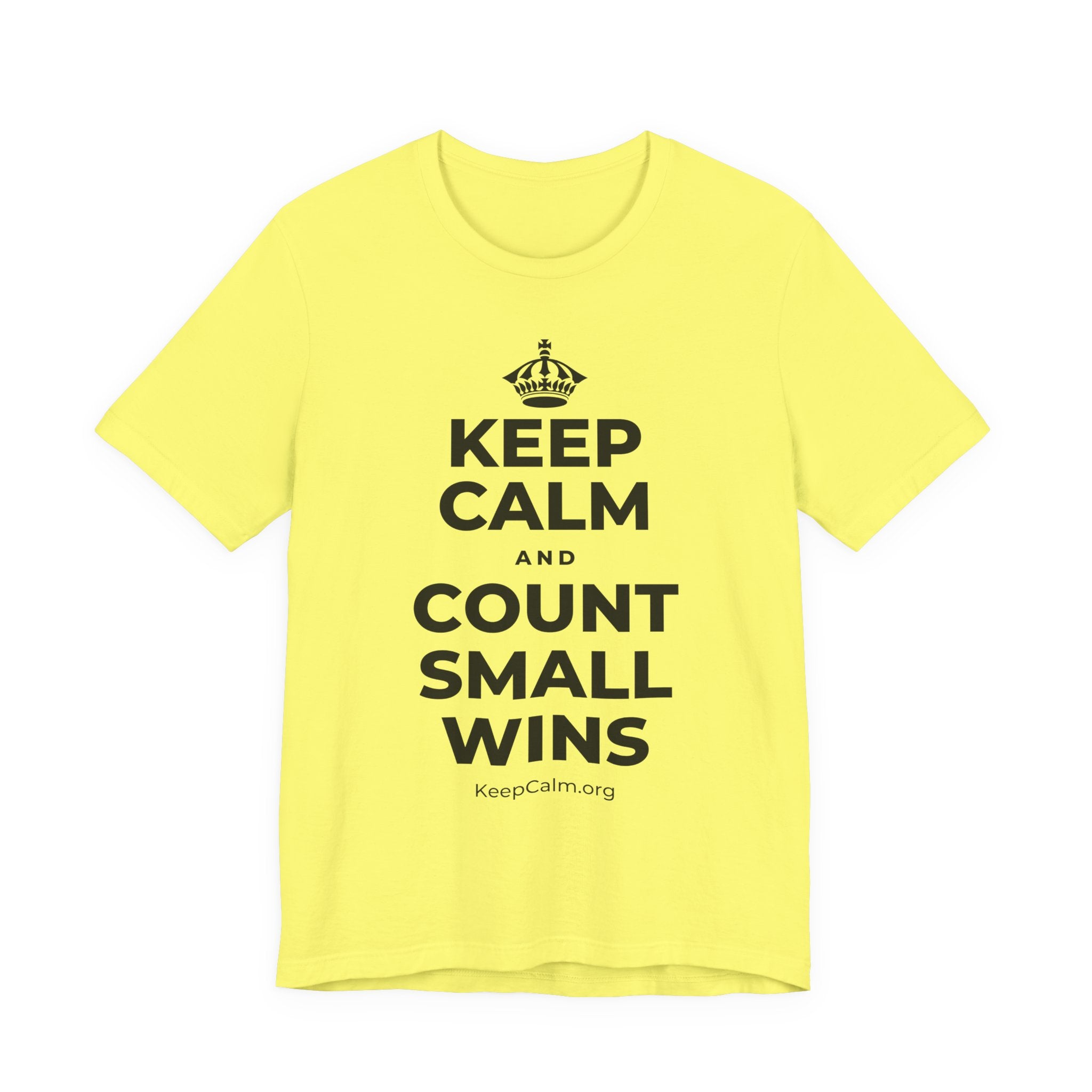 KEEP CALM AND COUNT SMALL WINS T-Shirt (Soft Cream–Heather Mauve)