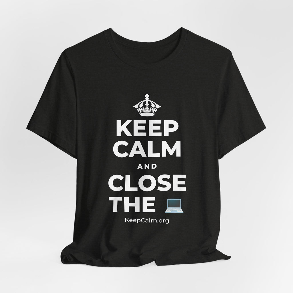 KEEP CALM AND CLOSE THE 💻 T-Shirt (Soft Cream–Heather Mauve)