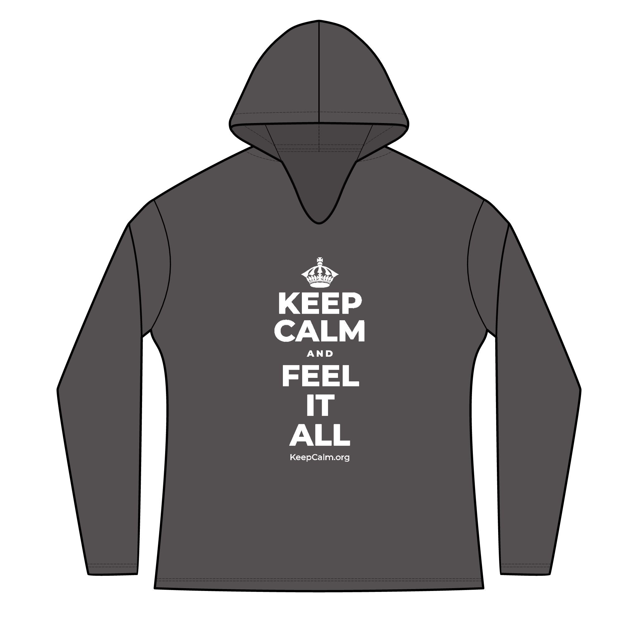 KEEP CALM AND FEEL IT ALL Women's Long Sleeve Hoodie
