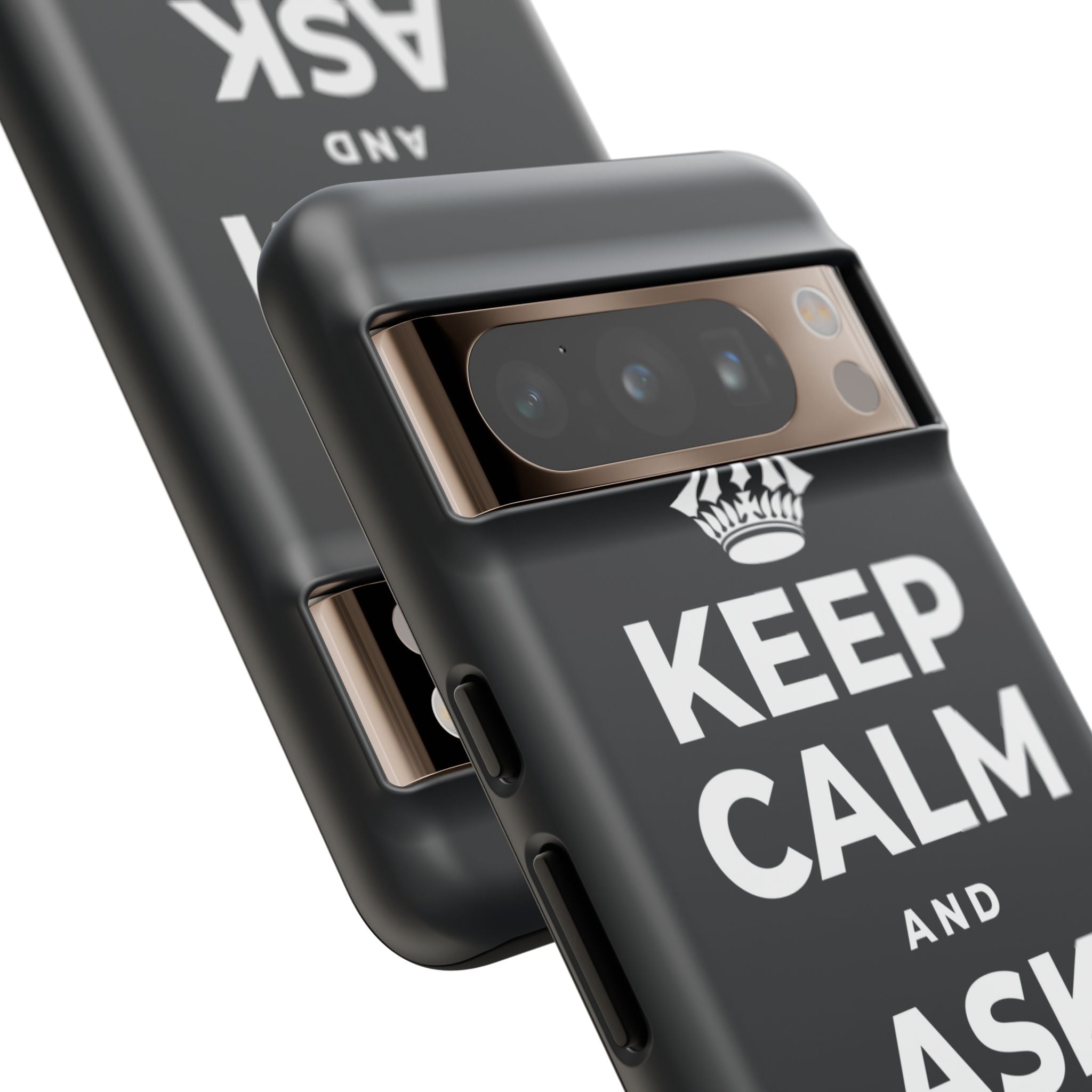 KEEP CALM AND ASK FOR HELP Phone Case (Dark)