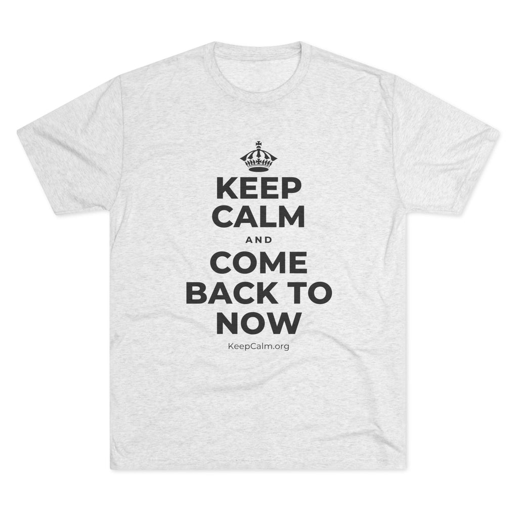 KEEP CALM AND COME BACK TO NOW Tri-Blend Tee