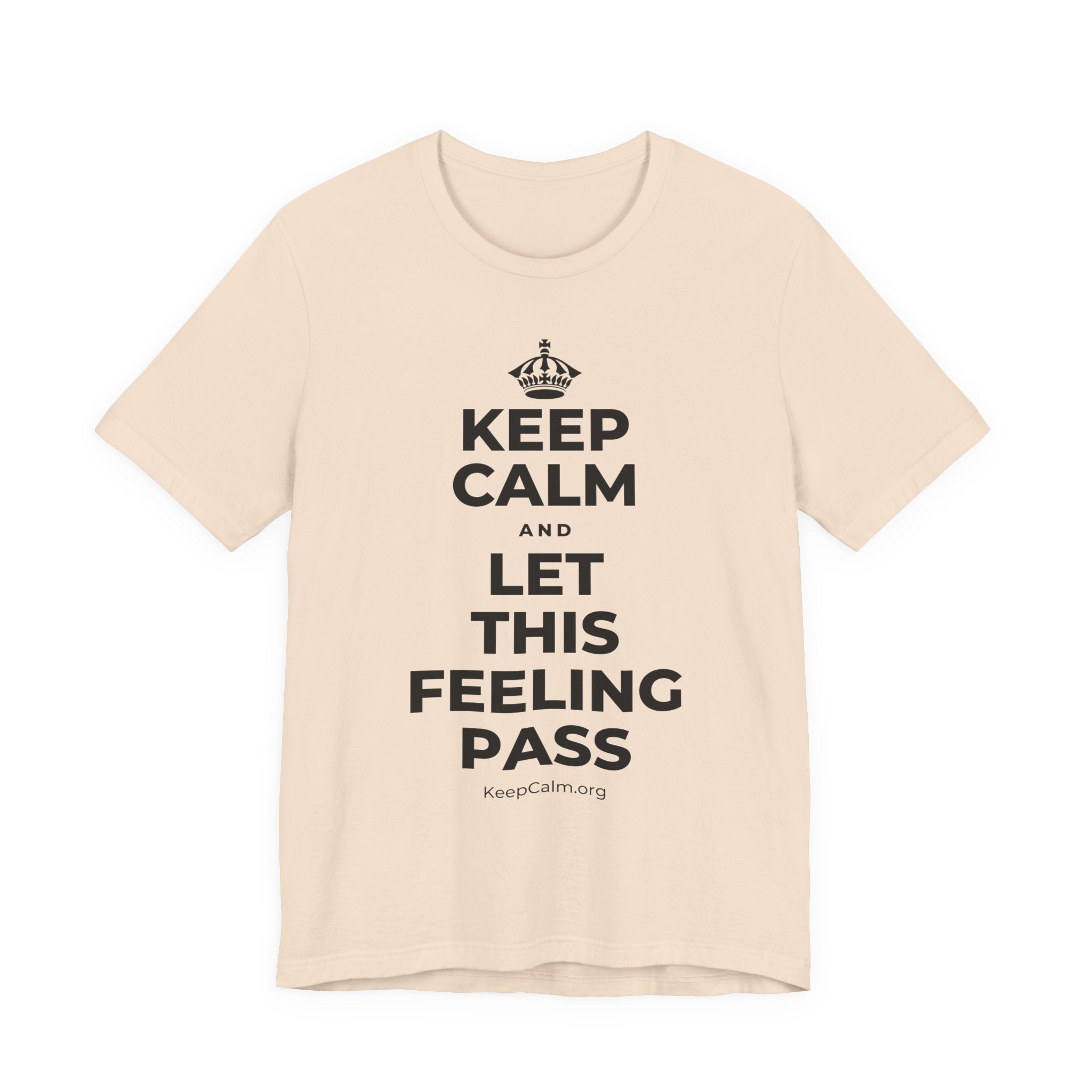 KEEP CALM AND LET THIS FEELING PASS T-Shirt (Soft Cream–Heather Mauve)
