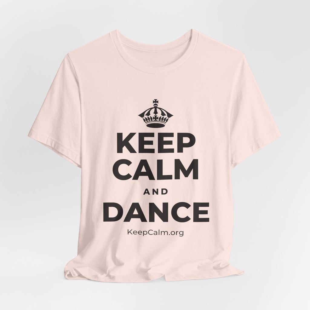 KEEP CALM AND DANCE T-Shirt (Soft Cream–Heather Mauve)