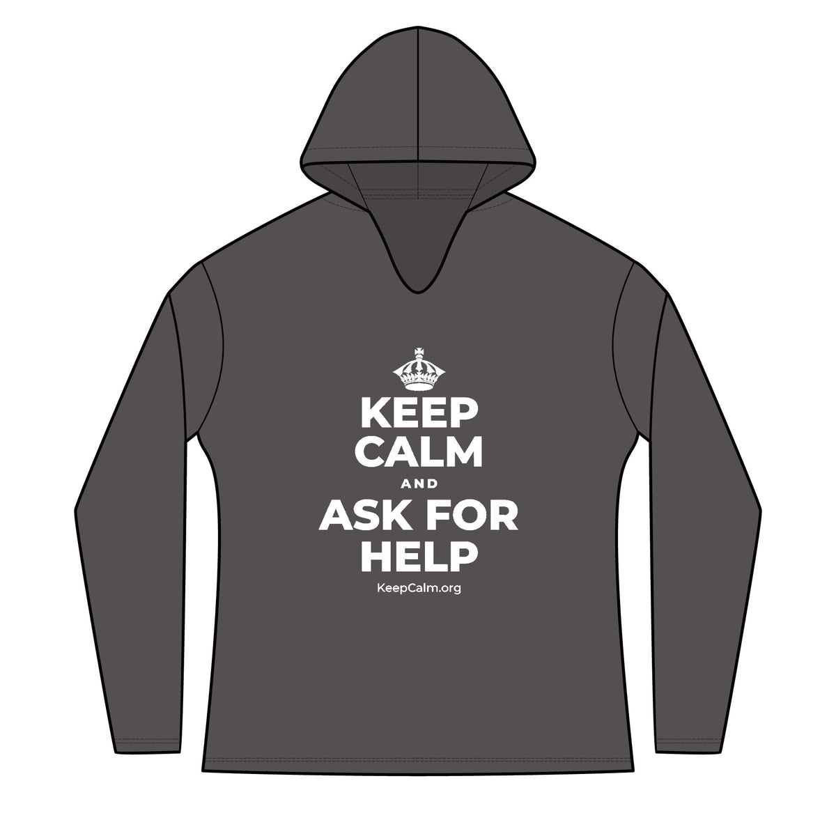 KEEP CALM AND ASK FOR HELP Women's Long Sleeve Hoodie