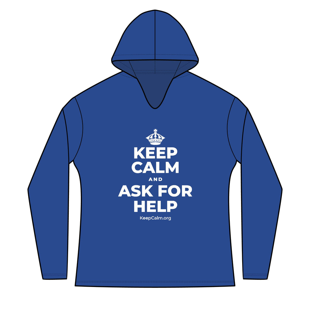 KEEP CALM AND ASK FOR HELP Women's Long Sleeve Hoodie