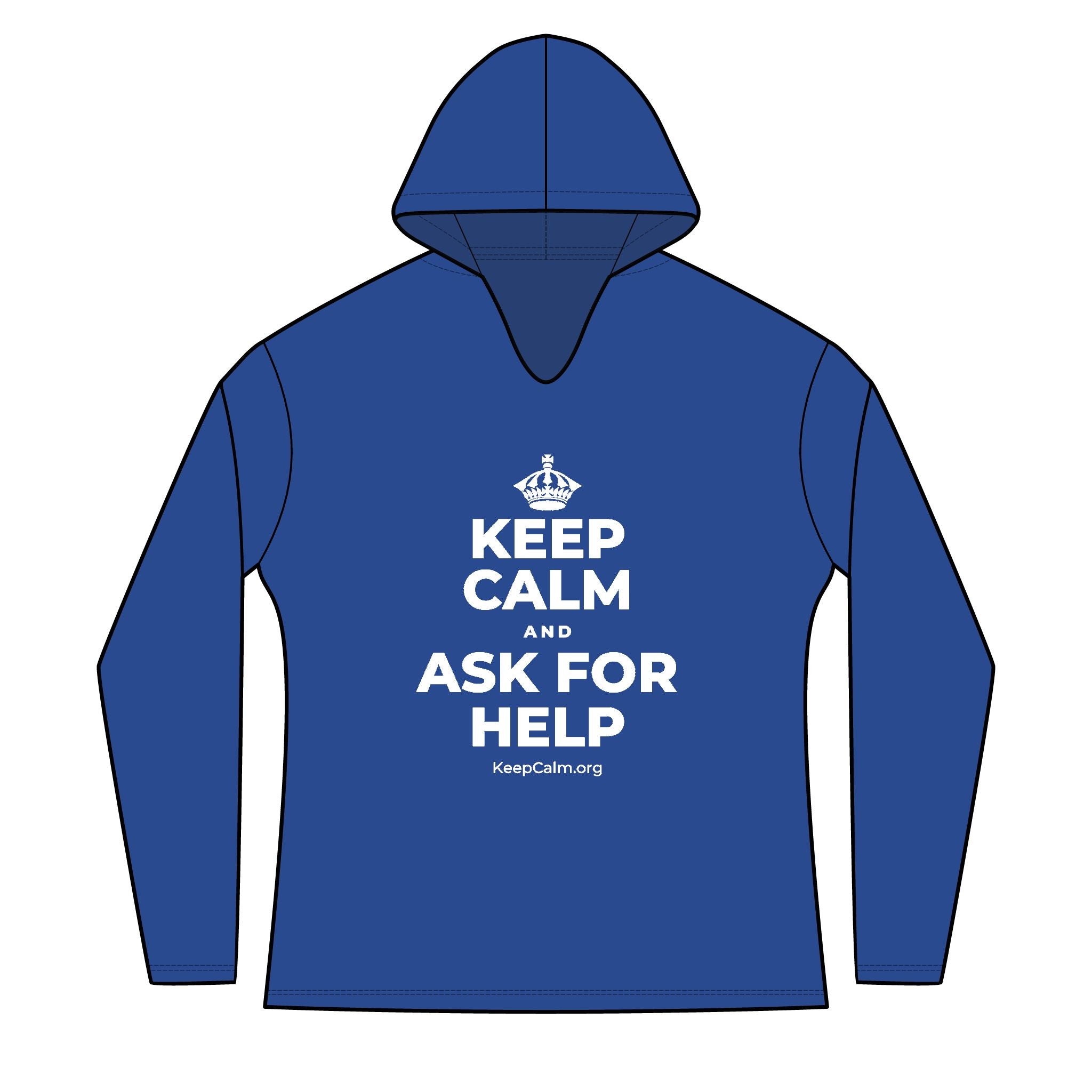 KEEP CALM AND ASK FOR HELP Women's Long Sleeve Hoodie