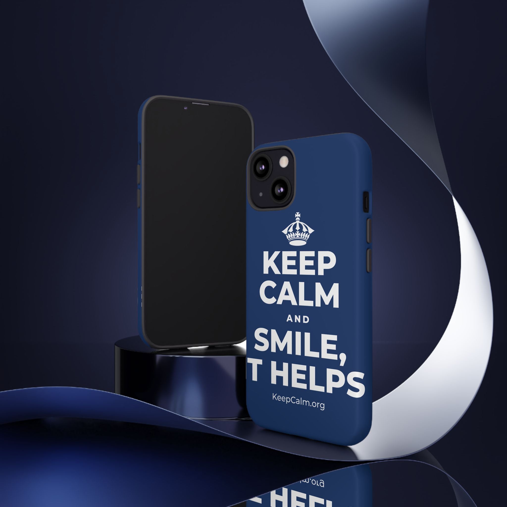 KEEP CALM AND SMILE, IT HELPS Phone Case