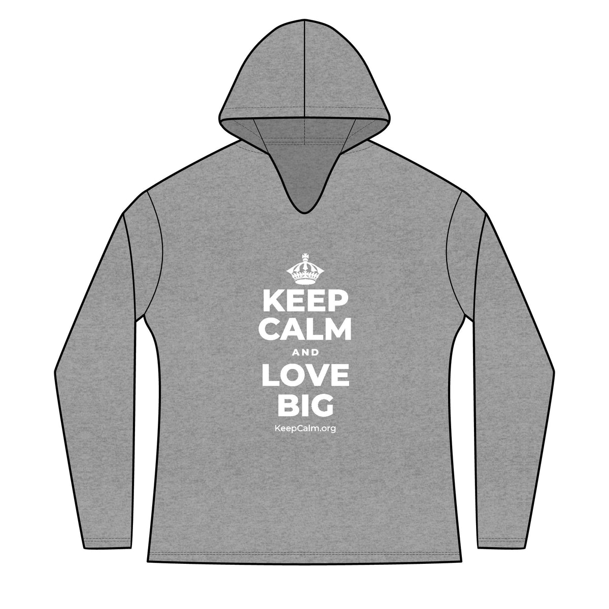KEEP CALM AND LOVE BIG Women's Long Sleeve Hoodie