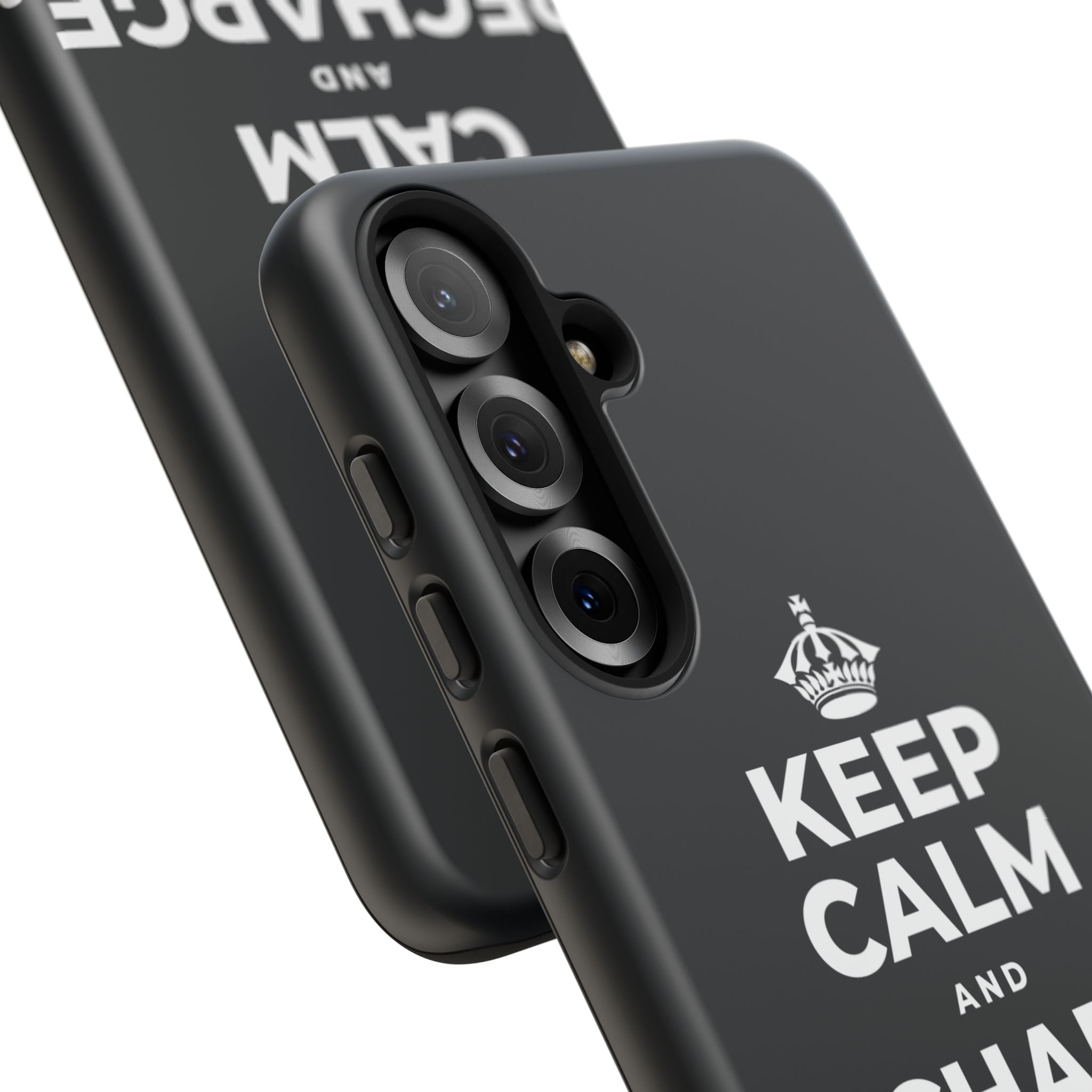 KEEP CALM AND RECHARGE, NO GUILT Phone Case (Dark)