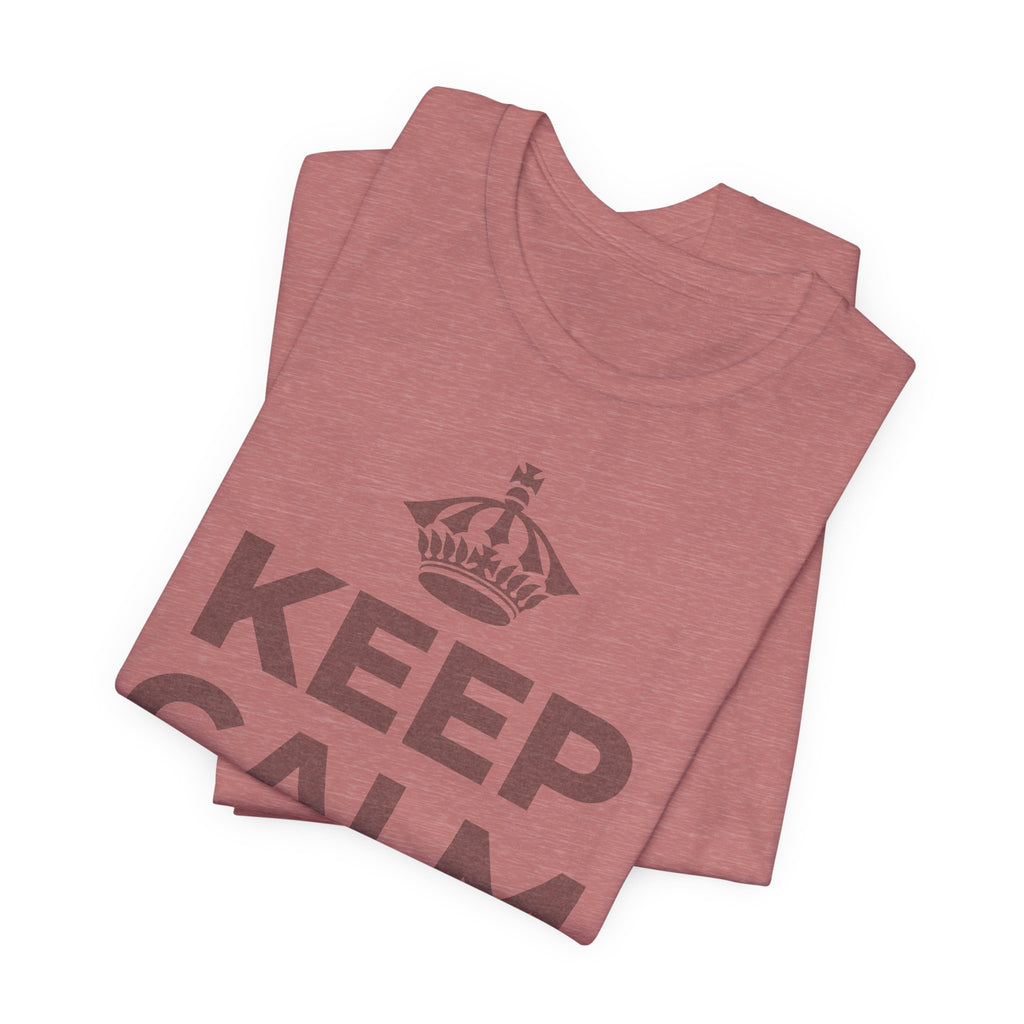KEEP CALM AND 相信好事正在路上 T-Shirt (Soft Cream–Heather Mauve)