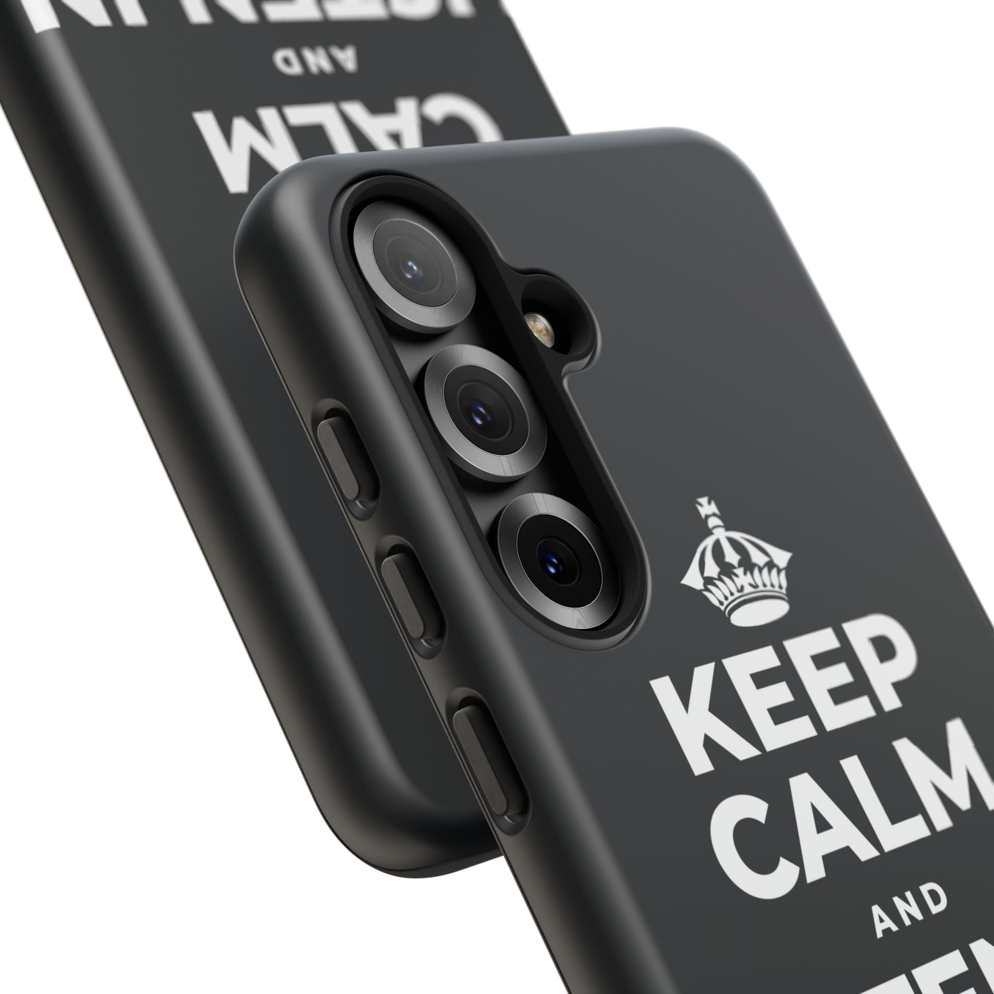 KEEP CALM AND LISTEN IN THE DARK Phone Case (Dark)