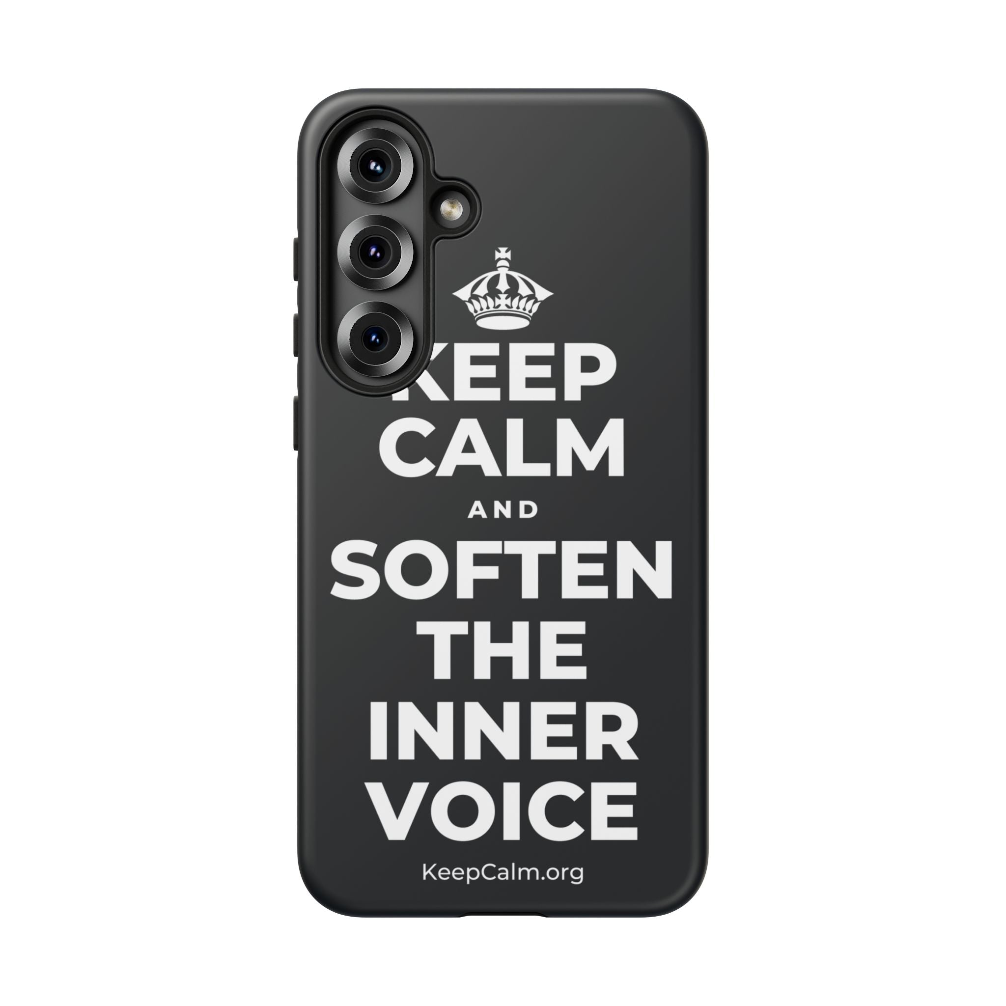 KEEP CALM AND SOFTEN THE INNER VOICE Phone Case (Dark)
