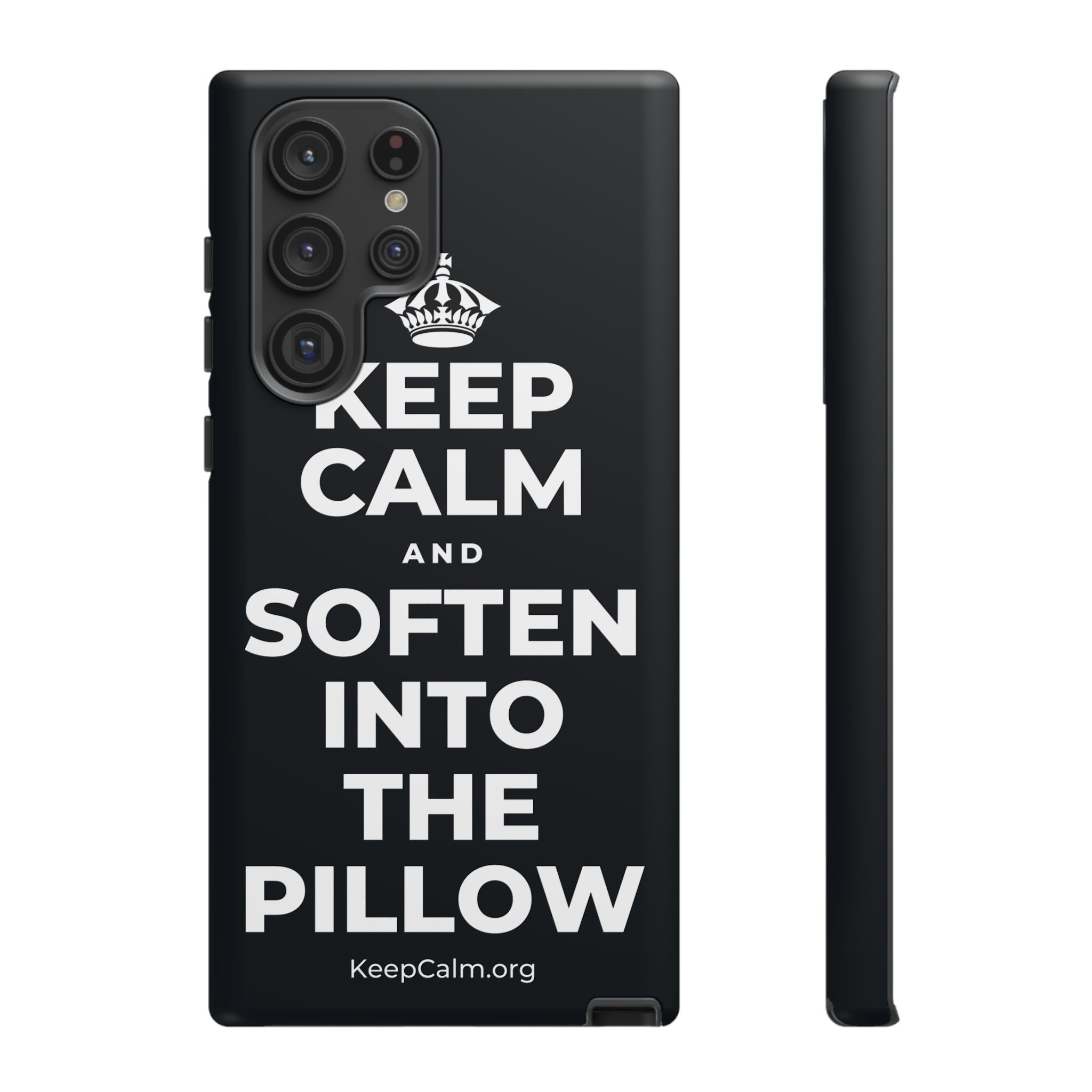 KEEP CALM AND SOFTEN INTO THE PILLOW Phone Case (Dark)