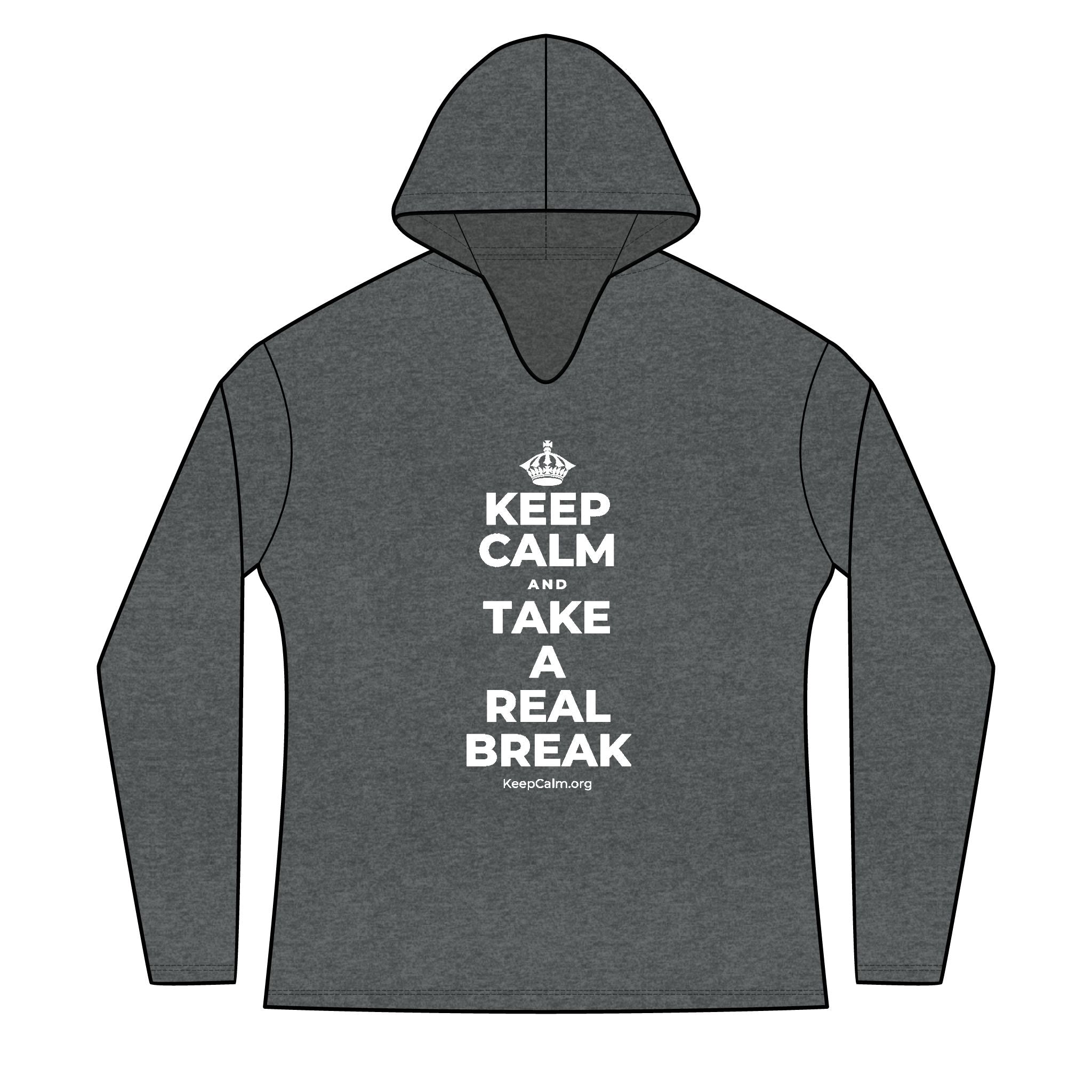 KEEP CALM AND TAKE A REAL BREAK Women's Long Sleeve Hoodie