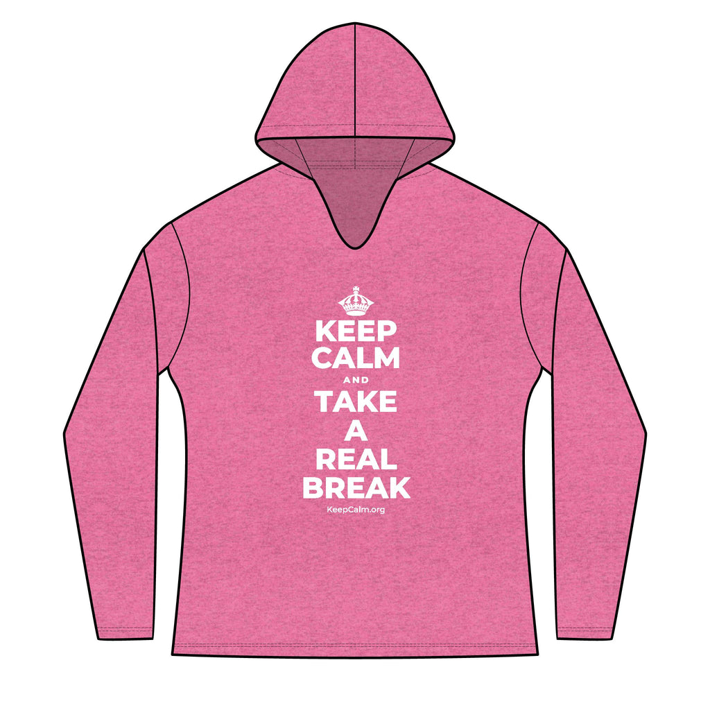 KEEP CALM AND TAKE A REAL BREAK Women's Long Sleeve Hoodie