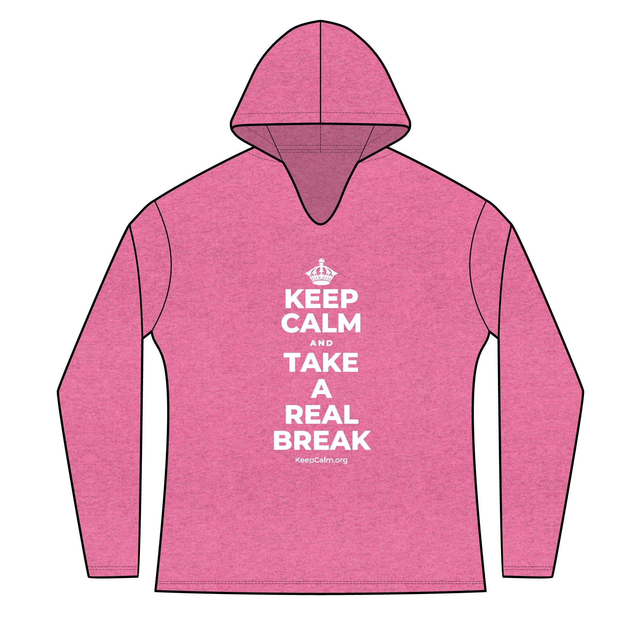 KEEP CALM AND TAKE A REAL BREAK Women's Long Sleeve Hoodie