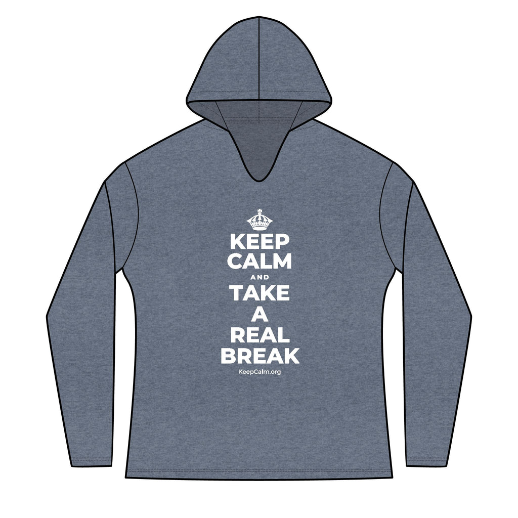 KEEP CALM AND TAKE A REAL BREAK Women's Long Sleeve Hoodie