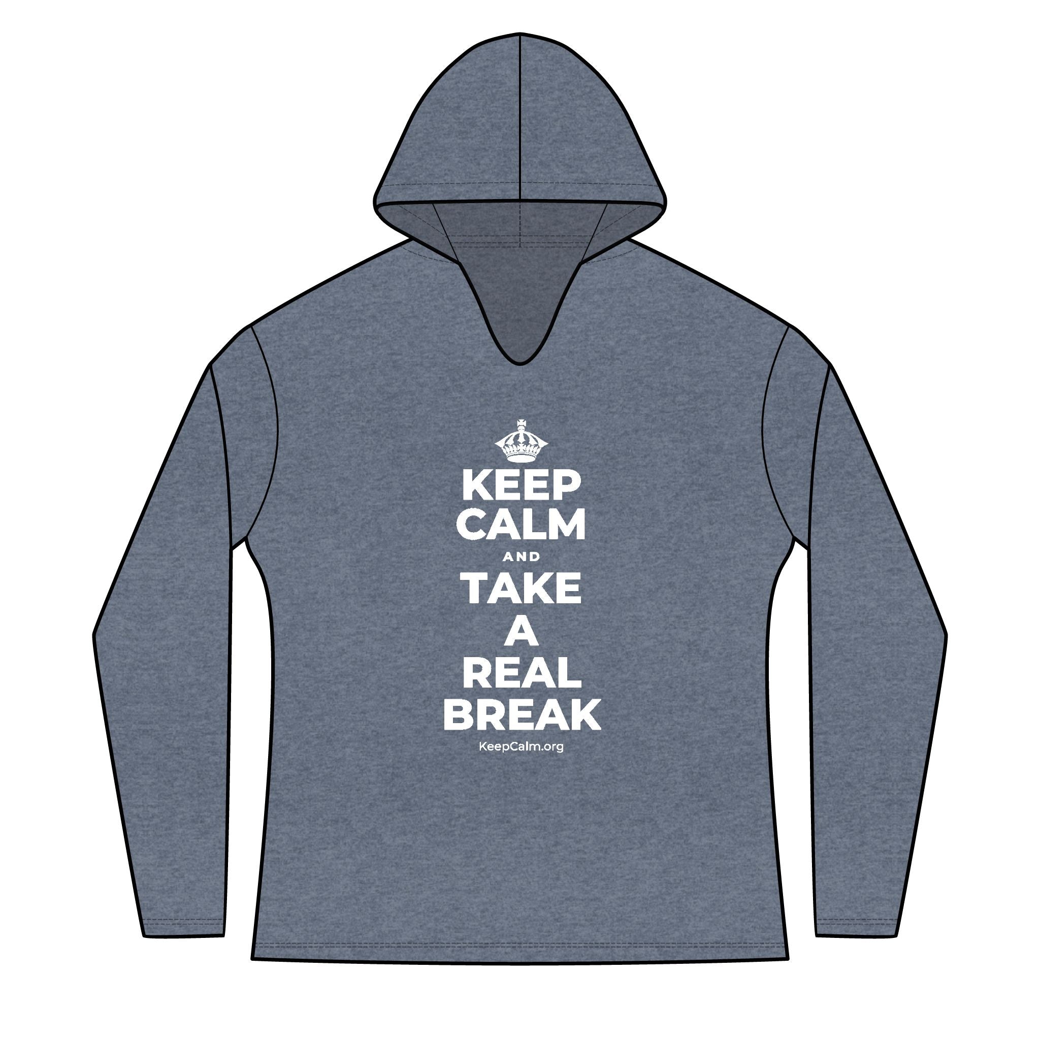 KEEP CALM AND TAKE A REAL BREAK Women's Long Sleeve Hoodie