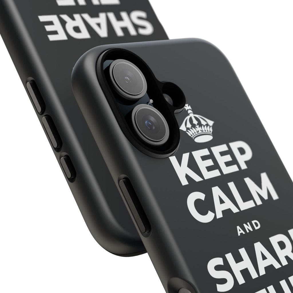 KEEP CALM AND SHARE THE GOOD NEWS Phone Case (Dark)