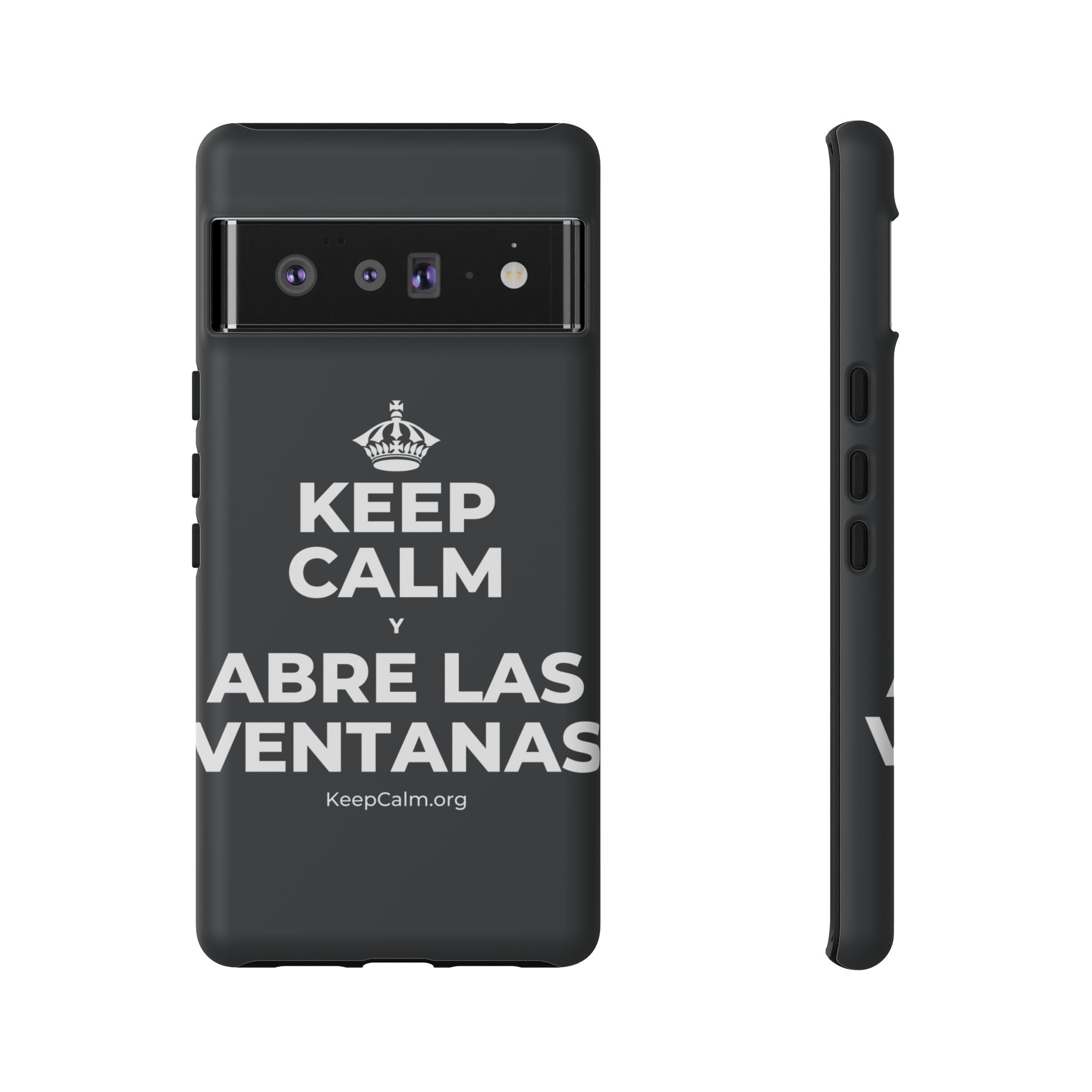 KEEP CALM Y ABRE LAS VENTANAS Phone Case (Dark)