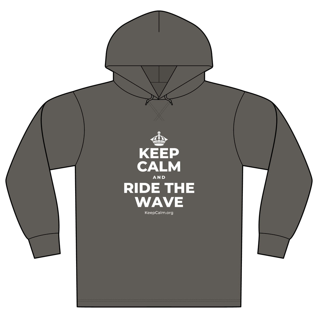 KEEP CALM AND RIDE THE WAVE Organic Hoodie Tee