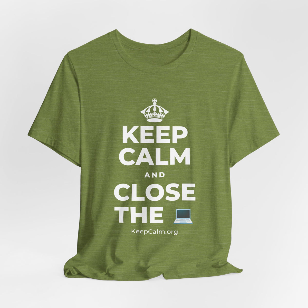 KEEP CALM AND CLOSE THE 💻 T-Shirt (Baby Blue–Silver)