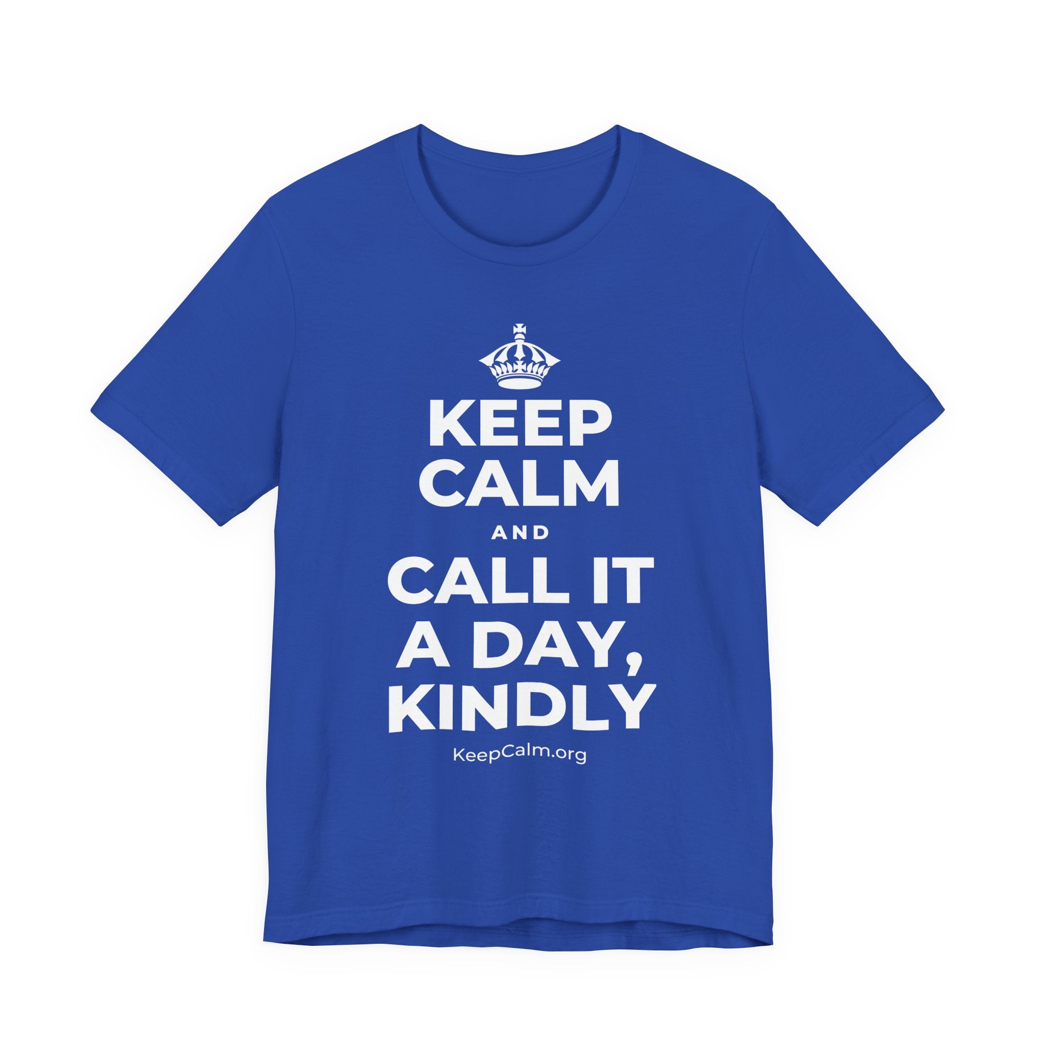 KEEP CALM AND CALL IT A DAY, KINDLY T-Shirt (Soft Cream–Heather Mauve)