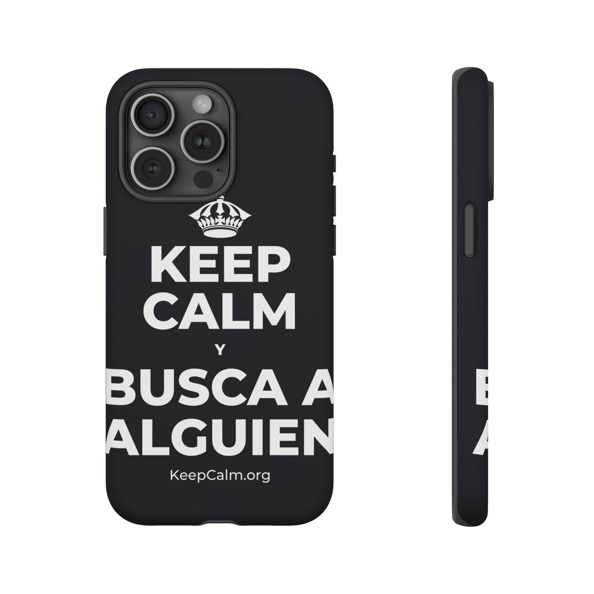 KEEP CALM Y BUSCA A ALGUIEN Phone Case (Dark)