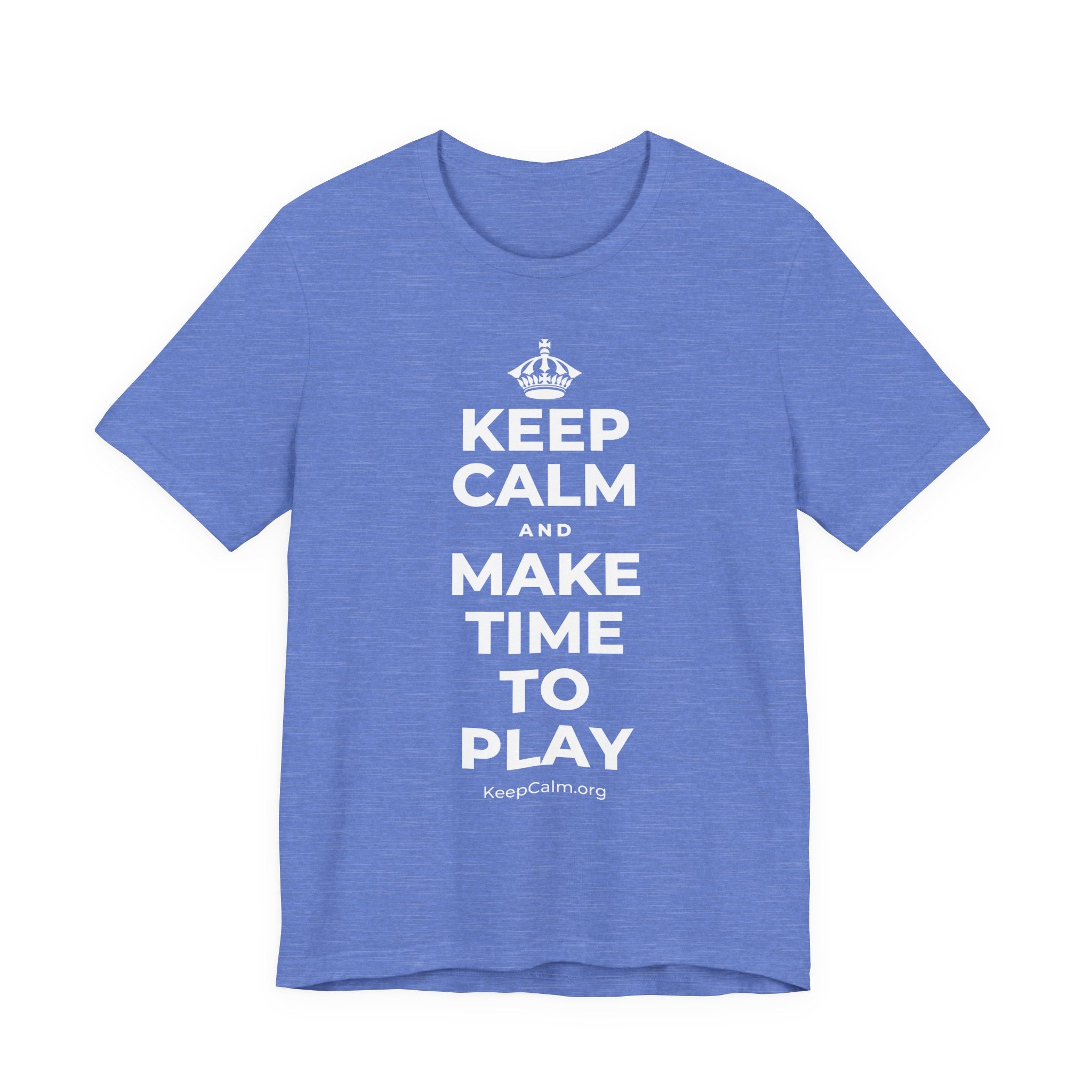KEEP CALM AND MAKE TIME TO PLAY T-Shirt (Soft Cream–Heather Mauve)