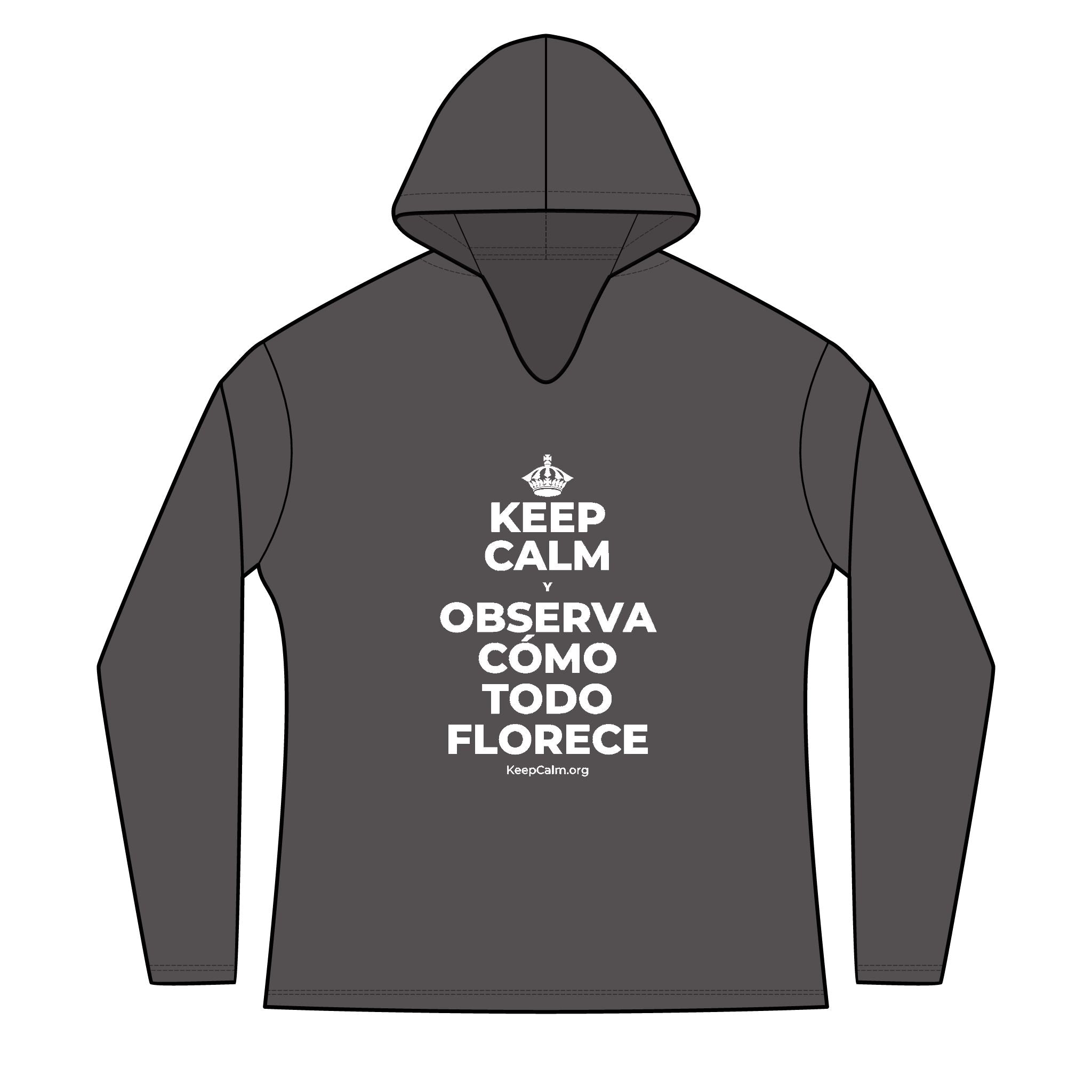 KEEP CALM Y OBSERVA CÓMO TODO FLORECE Women's Long Sleeve Hoodie