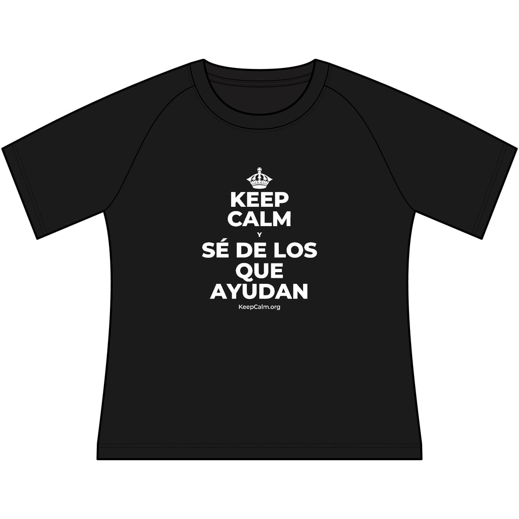 KEEP CALM Y SÉ DE LOS QUE AYUDAN Women's Raglan Tee