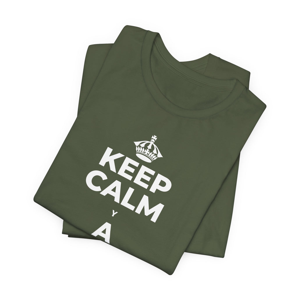 KEEP CALM Y A SORBOS, NO DE GOLPE T-Shirt (Military Green–Autumn)