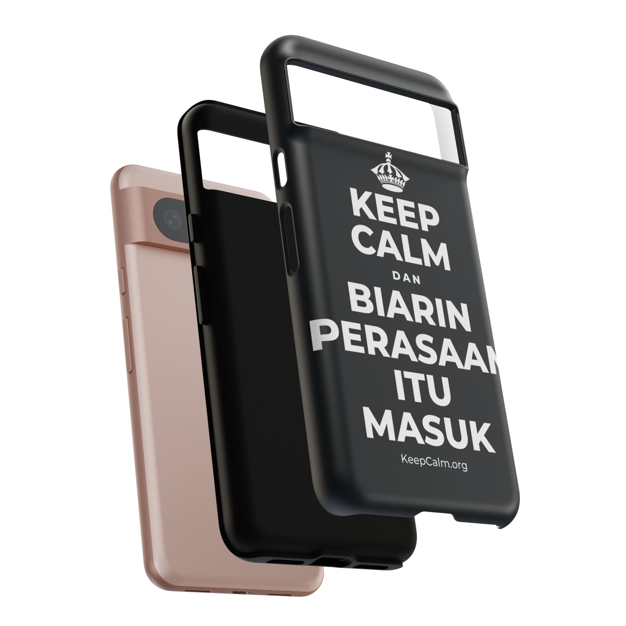 KEEP CALM DAN BIARIN PERASAAN ITU MASUK Phone Case (Dark)