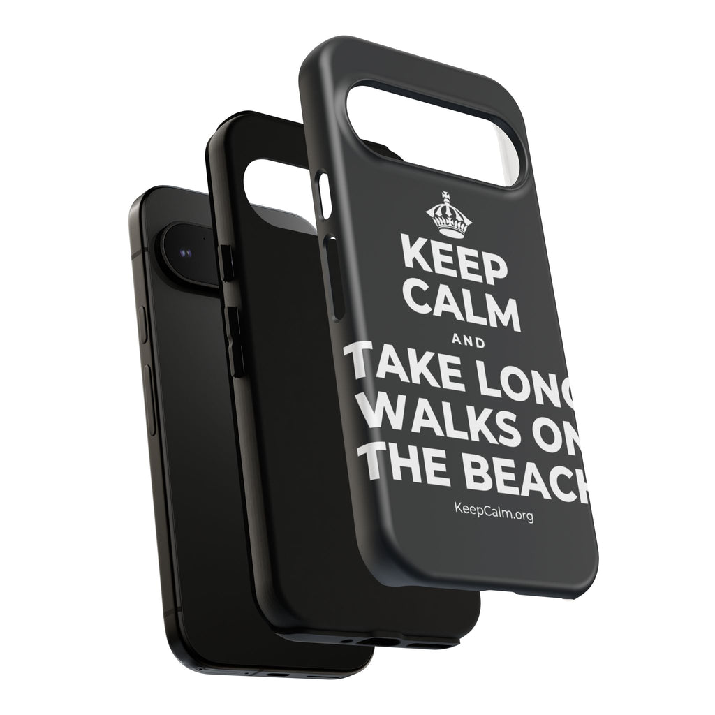 KEEP CALM AND TAKE LONG WALKS ON THE BEACH Phone Case (Dark)