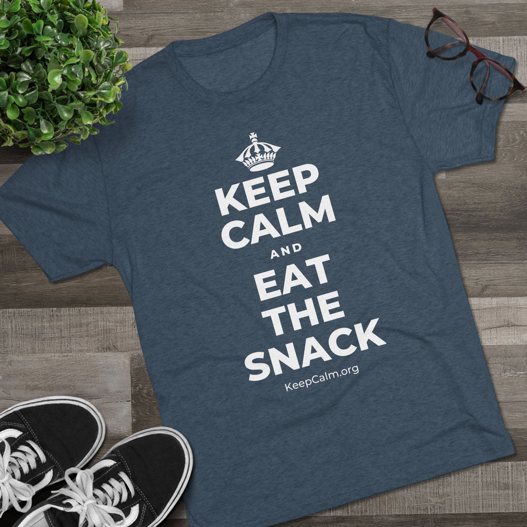 KEEP CALM AND EAT THE SNACK Tri-Blend Tee