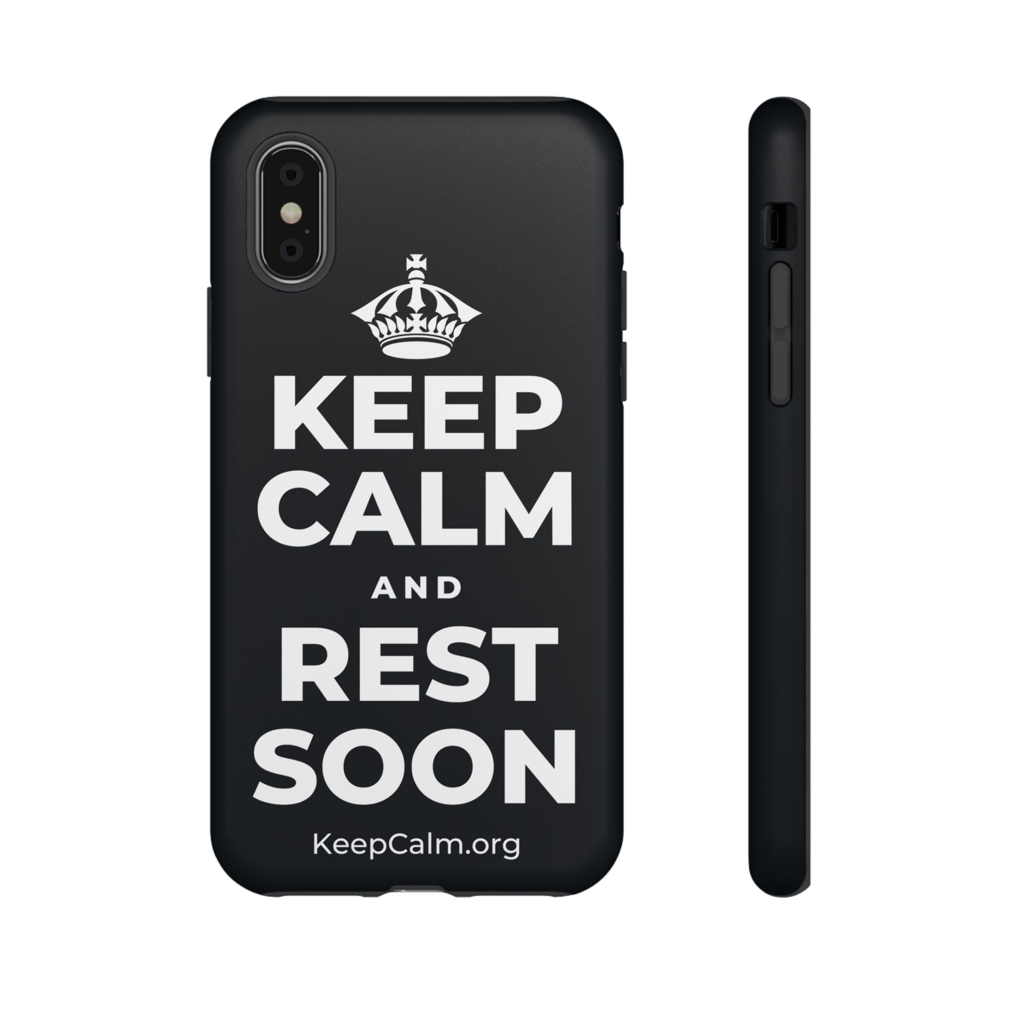 KEEP CALM AND REST SOON Phone Case (Dark)