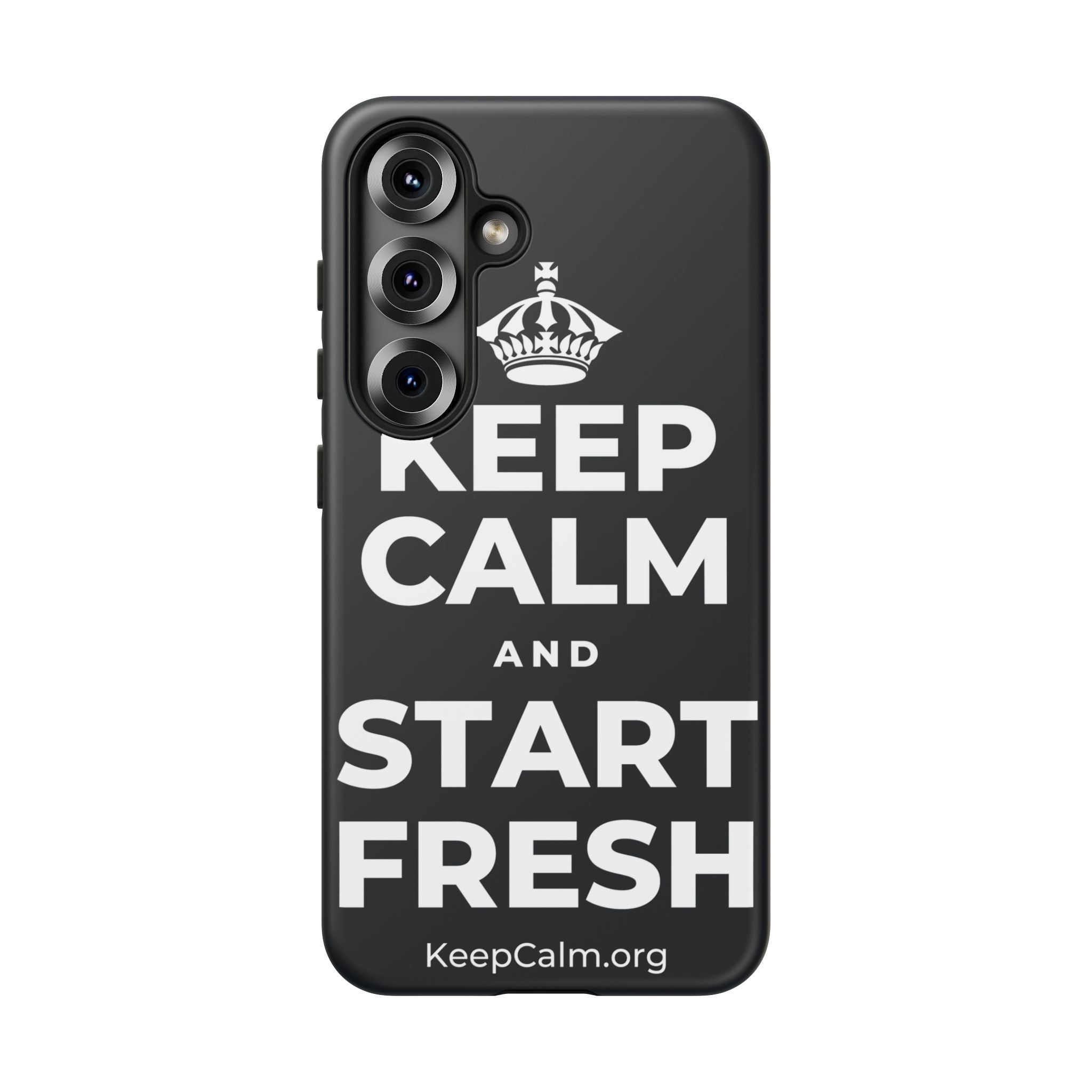 KEEP CALM AND START FRESH Phone Case (Dark)