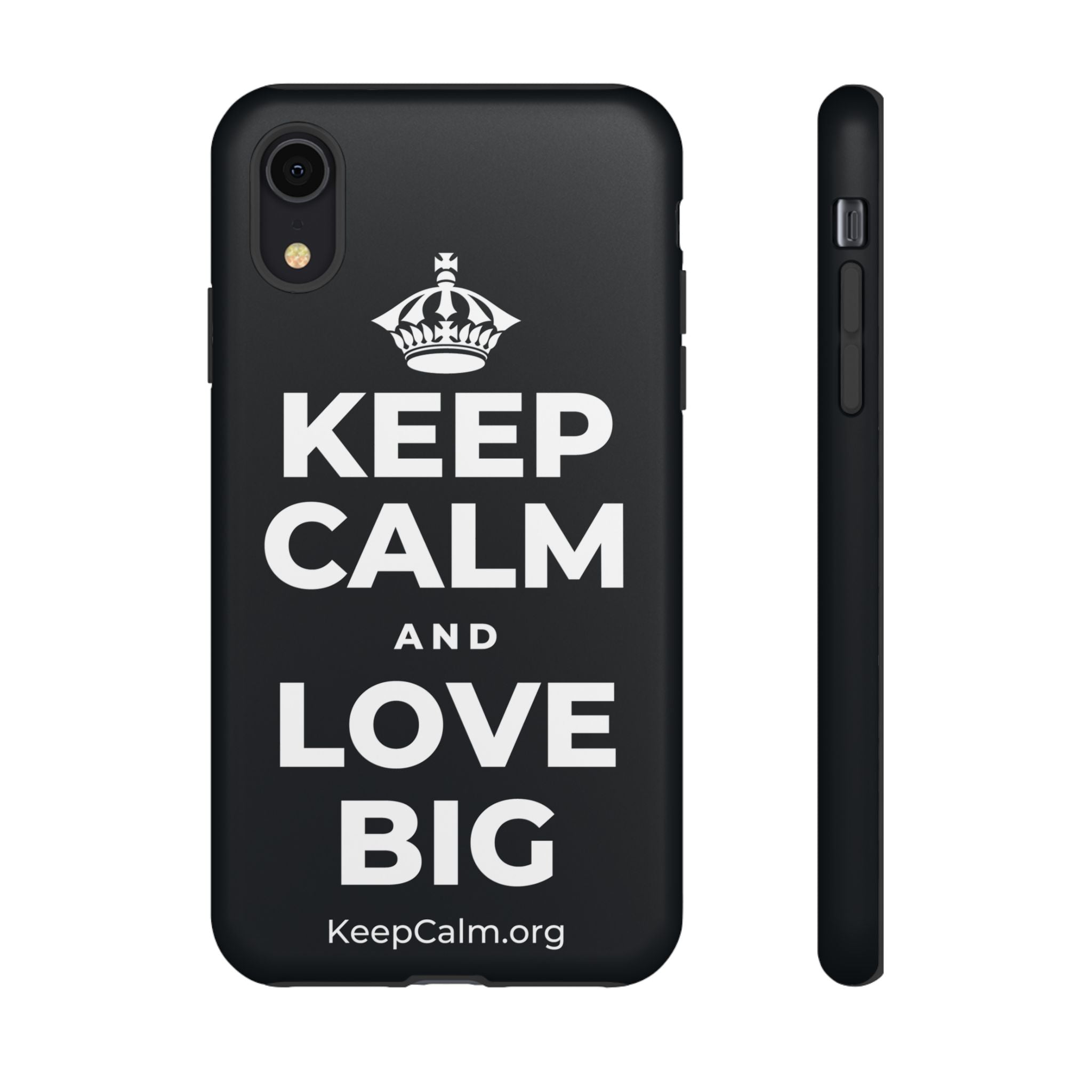 KEEP CALM AND LOVE BIG Phone Case (Dark)