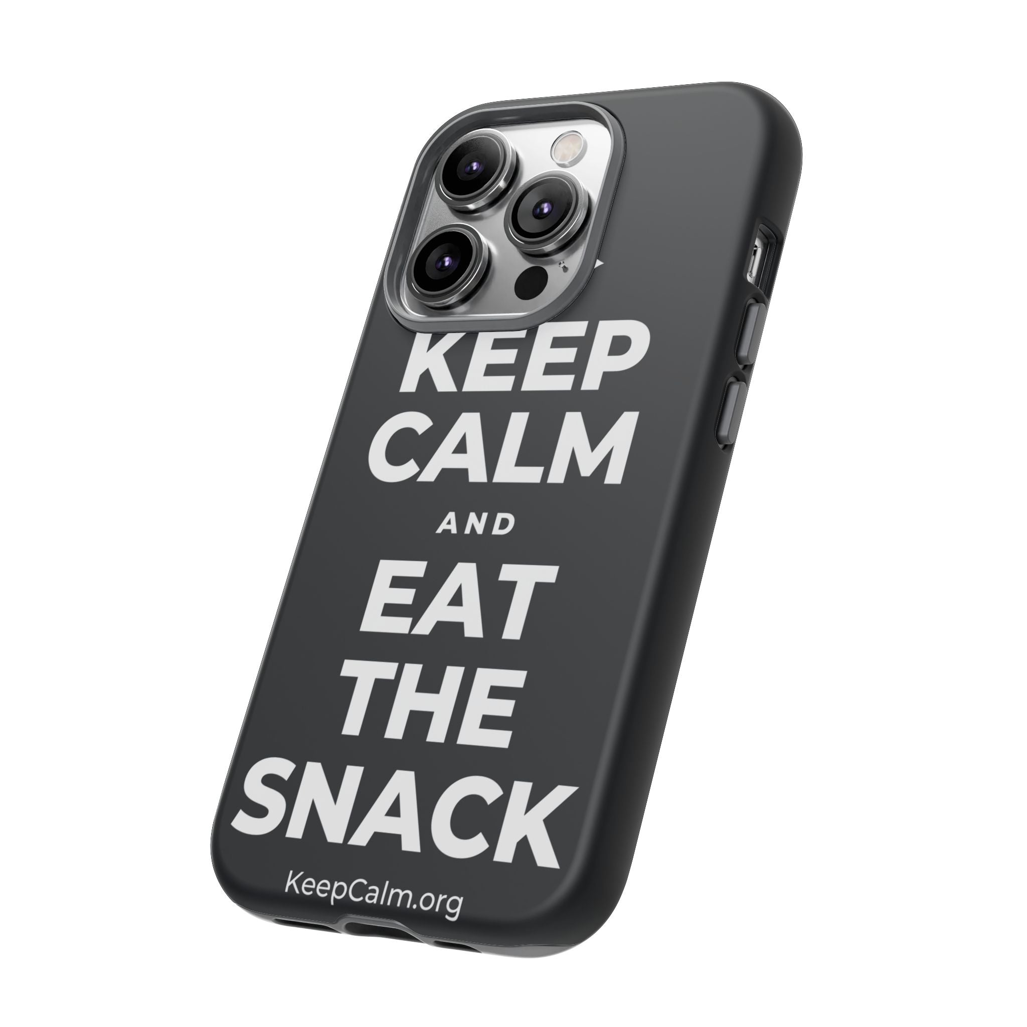 KEEP CALM AND EAT THE SNACK Phone Case (Dark)