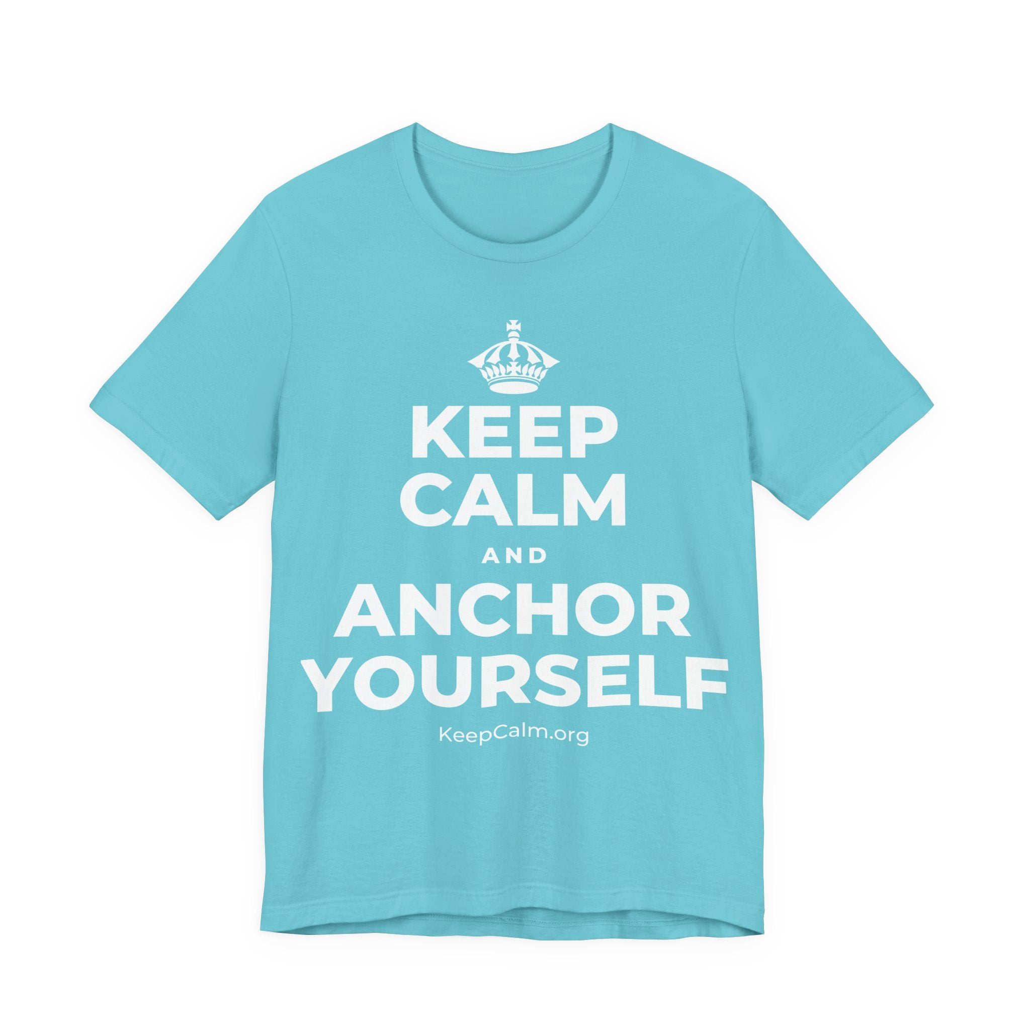 KEEP CALM AND ANCHOR YOURSELF T-Shirt (Soft Cream–Heather Mauve)