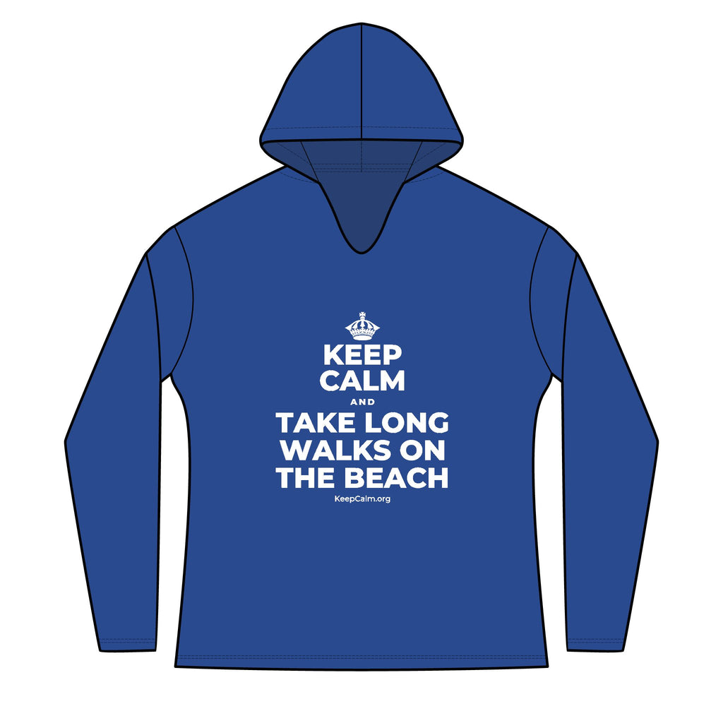 KEEP CALM AND TAKE LONG WALKS ON THE BEACH Women's Long Sleeve Hoodie